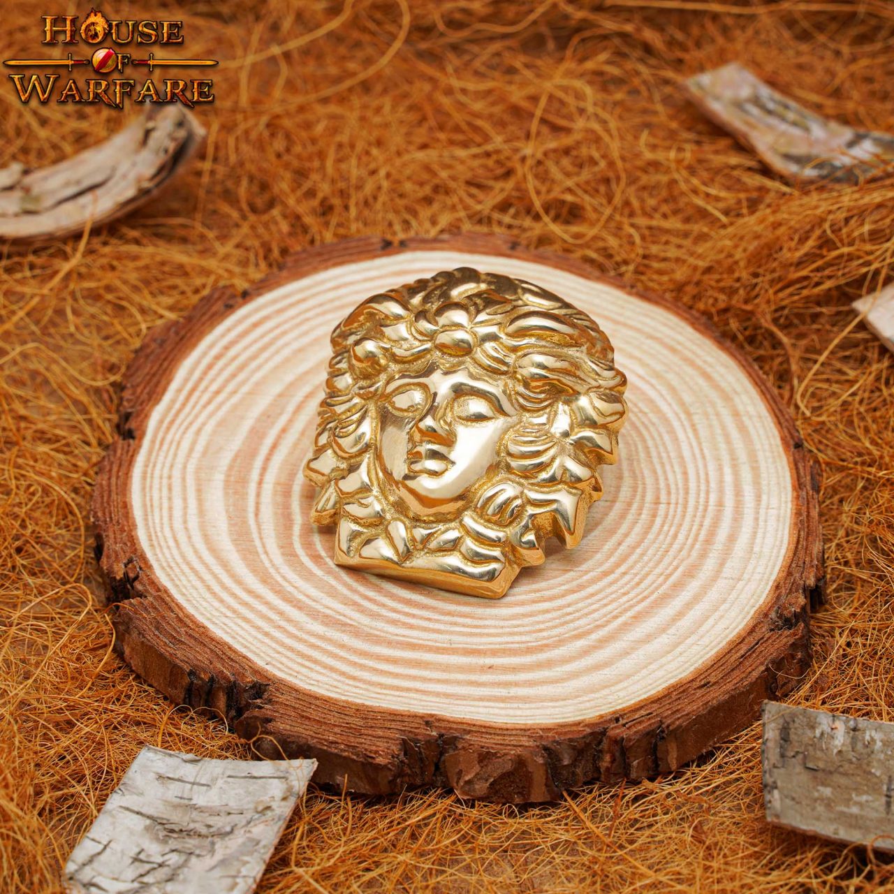 Adorno de Medusa de Latón de la Antigua Grecia - Decoración de Armadura Mitológica para Cuero, Tela, Larp y Disfraces - Imagen 6