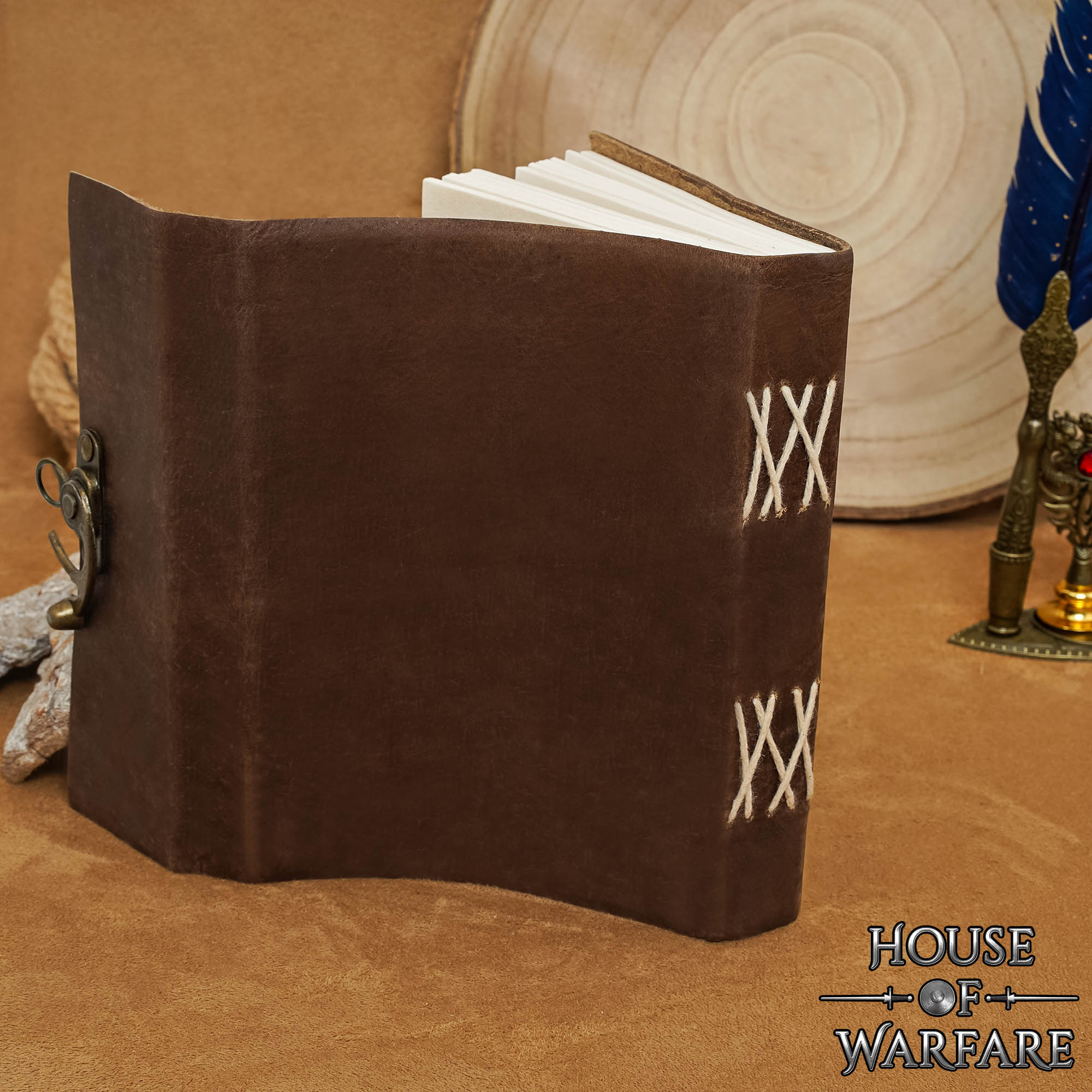 Diario Medieval de Cuero con Cerradura Diario Artesanal de Cuero Auténtico - Imagen 5