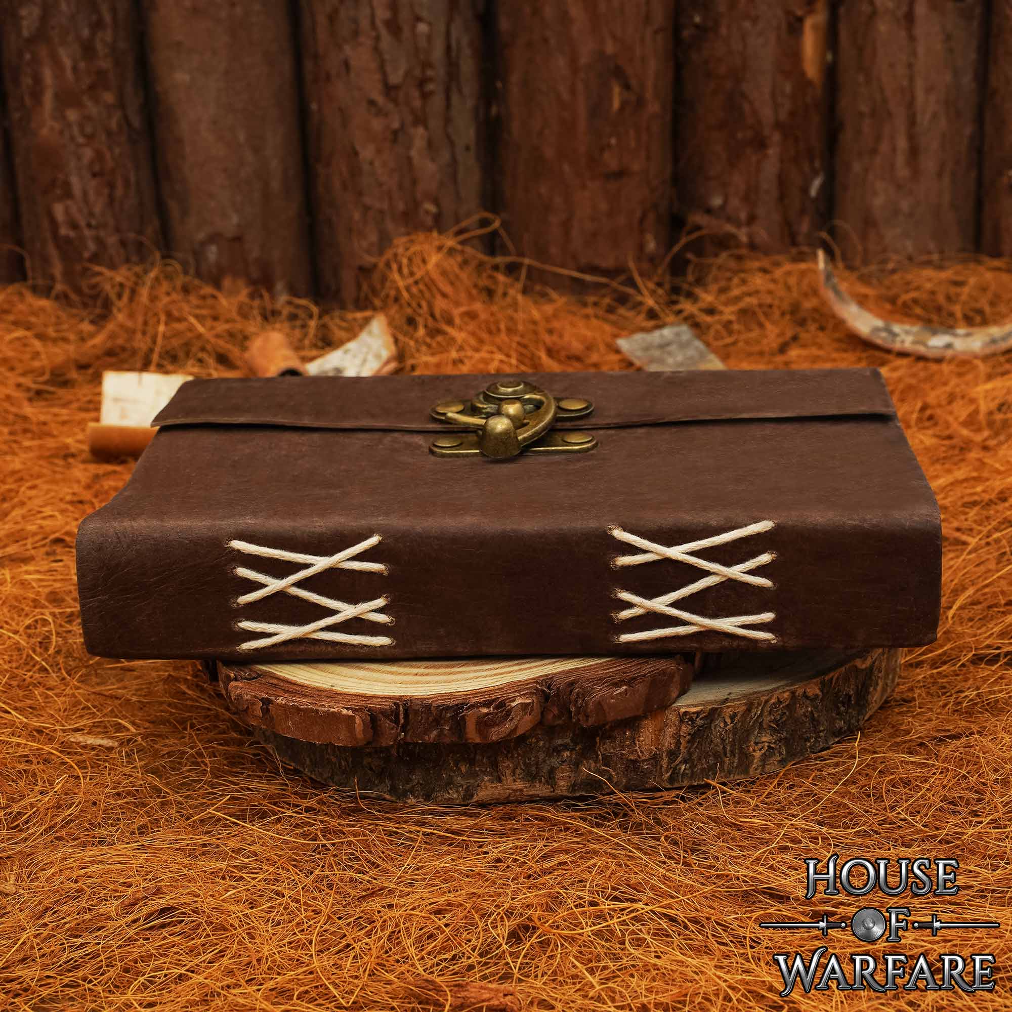 Diario Medieval de Cuero con Cerradura Diario Artesanal de Cuero Auténtico - Imagen 8