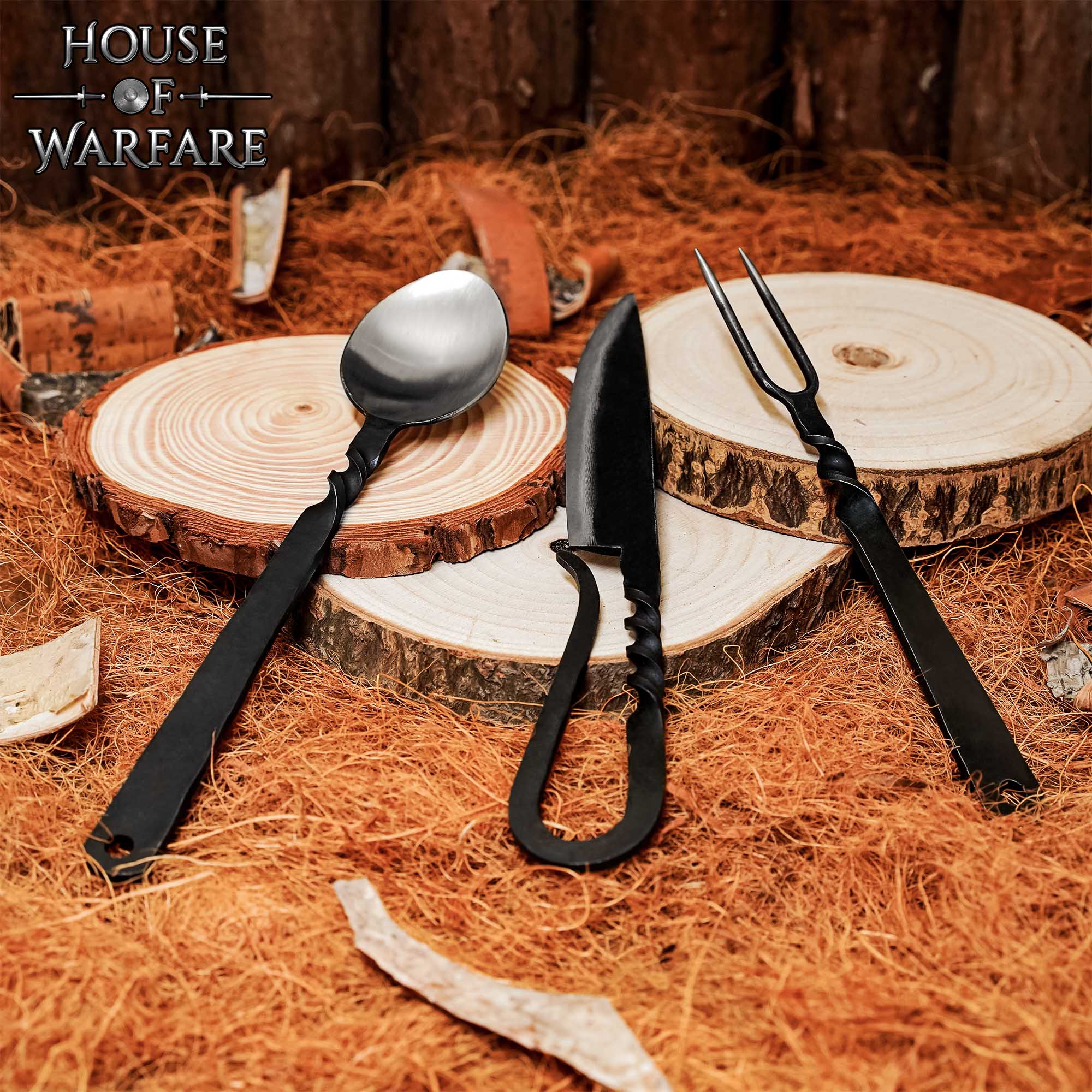 Juego de Cubiertos para Banquetes Medievales Acero Inoxidable - Imagen 1