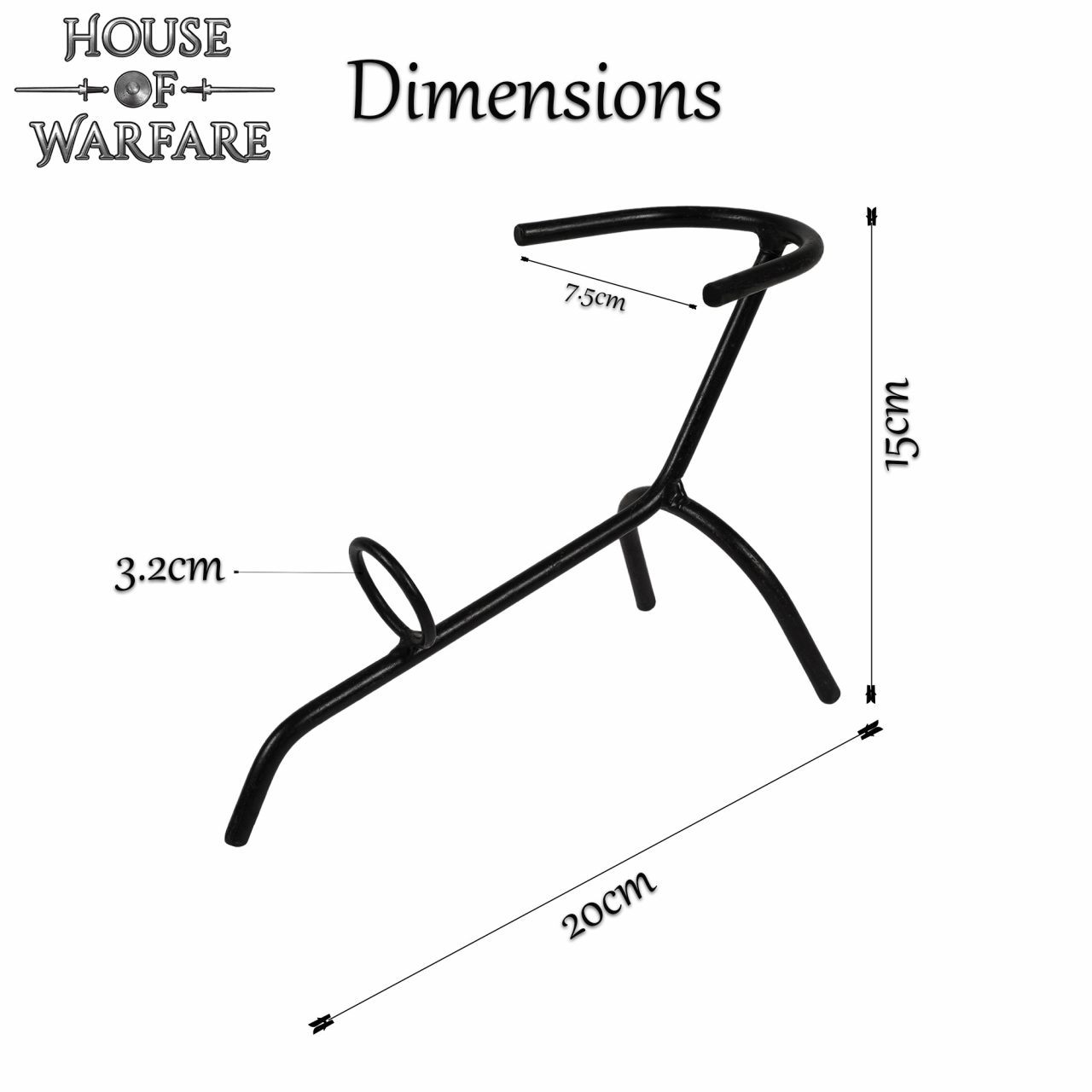 Pie de Cuerno para Beber de Hierro Forjado a Mano con Acabado Al Aceite - Imagen 10