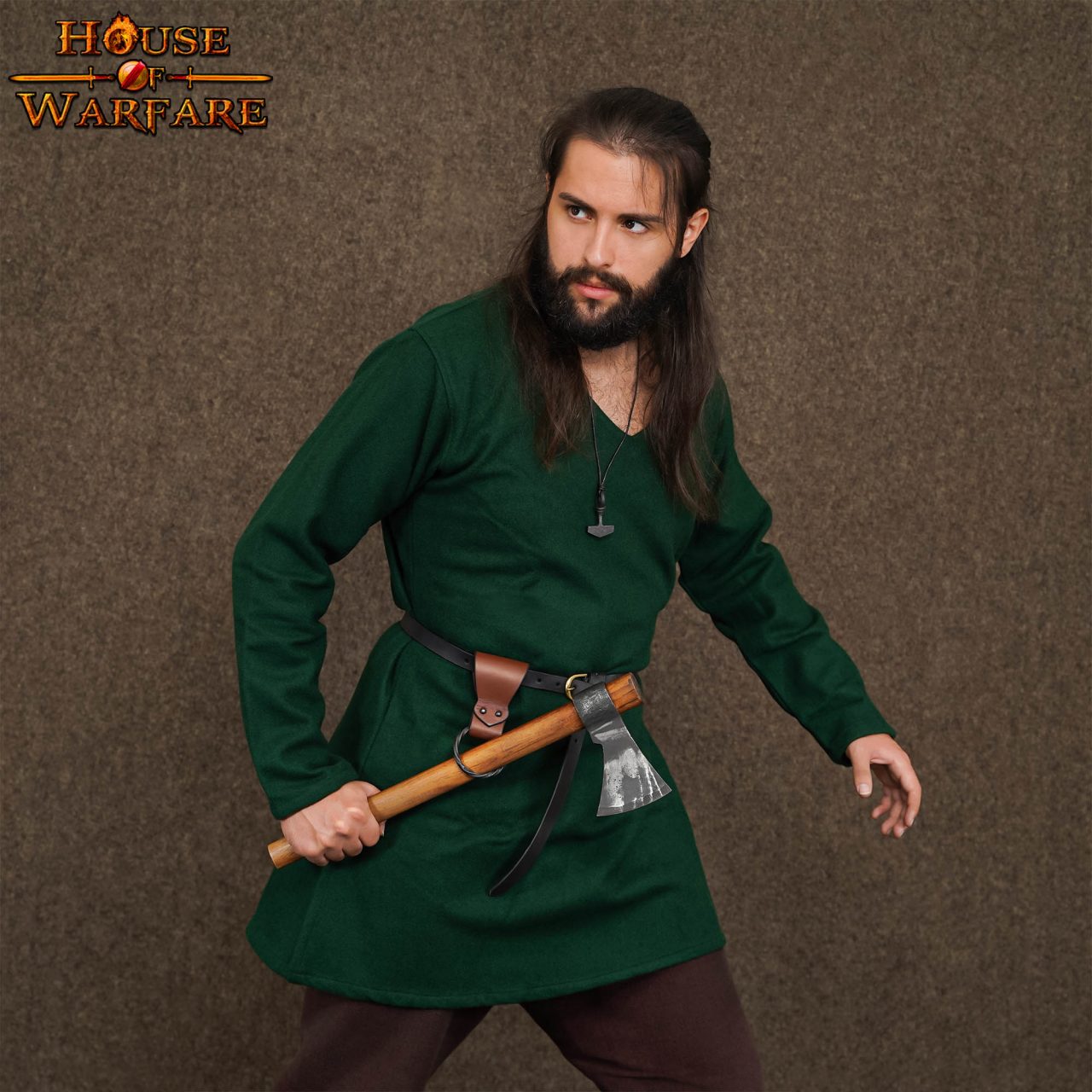 Rana Medieval de Cuero con Anillo de Hierro Torcido Forjado a Mano - Porta Cinturón Marrón para Hachas, Espadas y Herramientas - 6 "x1.5" - Imagen 18