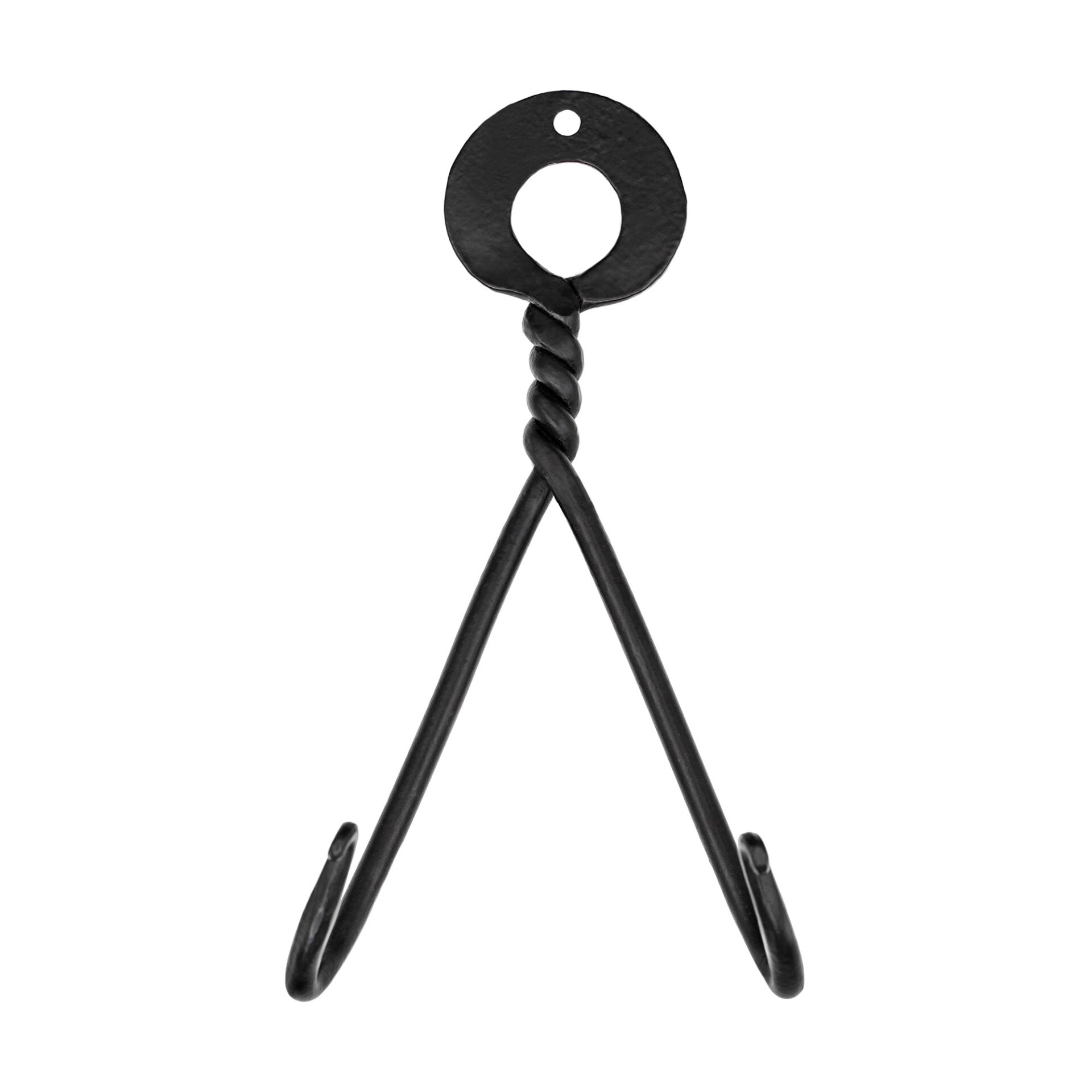 Soporte de Pared para Espada de Hierro Negro Forjado a Mano - Colgador de Exhibición de Doble Gancho - Imagen 8