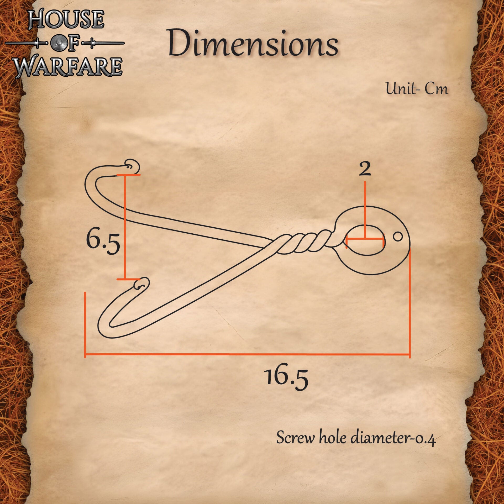 Soporte de Pared para Espada de Hierro Negro Forjado a Mano - Colgador de Exhibición de Doble Gancho - Imagen 9