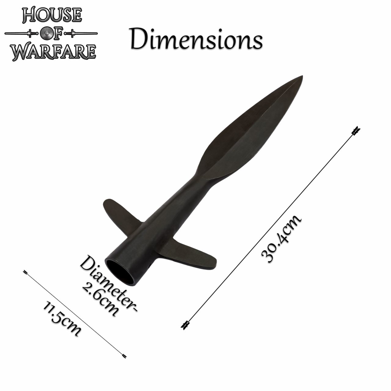 Punta de Lanza Medieval Alada Forjada a Mano - Imagen 4