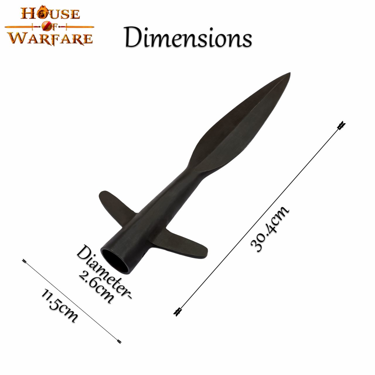 Punta de Lanza Medieval Alada Forjada a Mano - Imagen 9