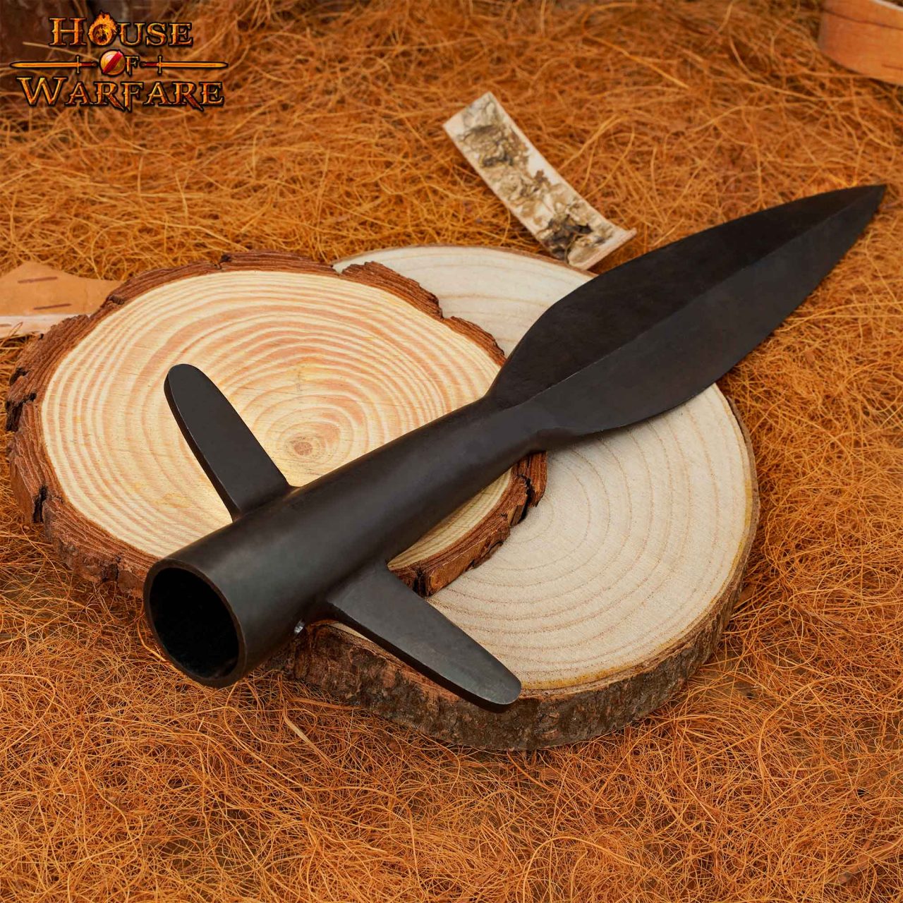 Punta de Lanza Medieval Alada Forjada a Mano - Imagen 8