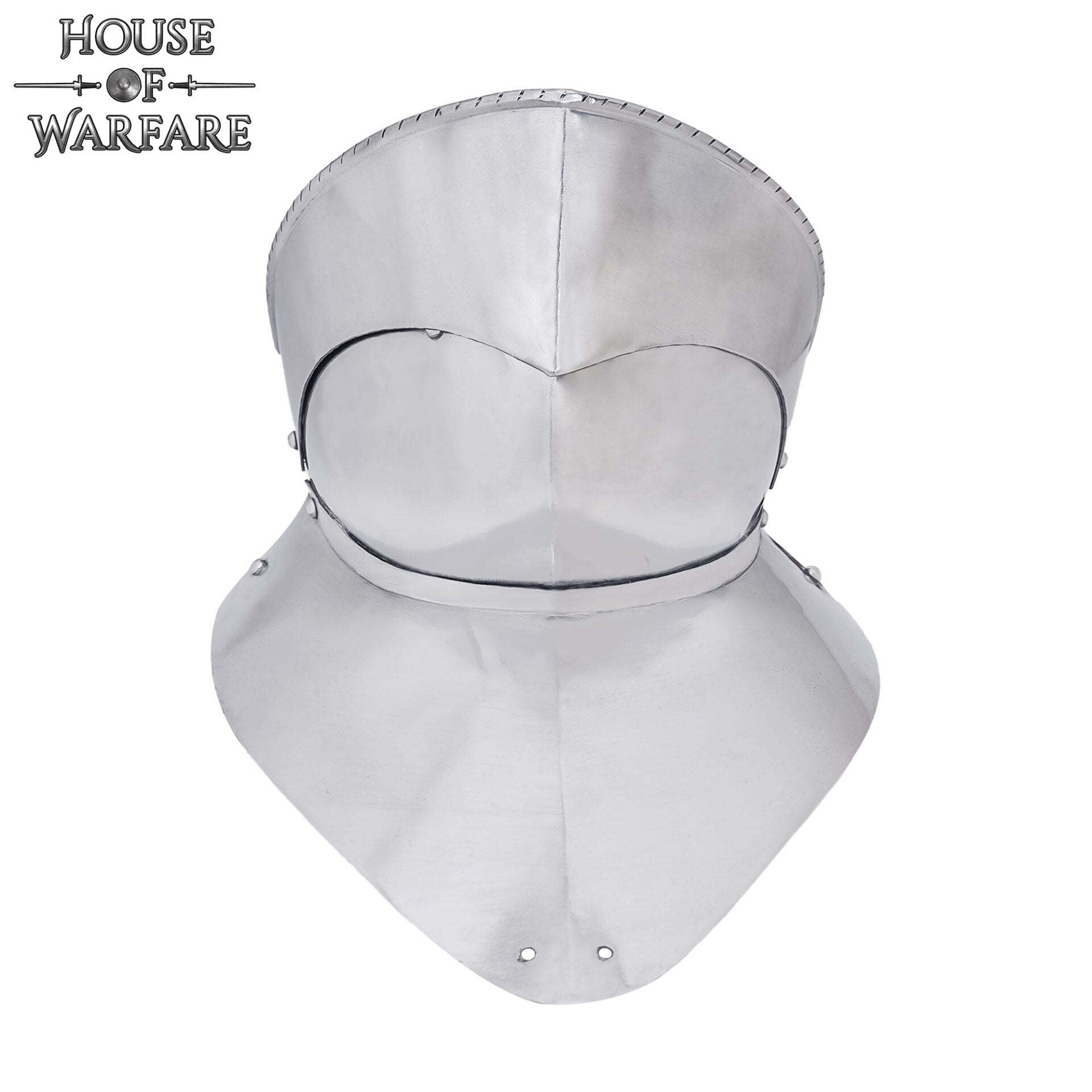 Gorget de Acero del Siglo Xv con Bevor Pivotante - Imagen 2