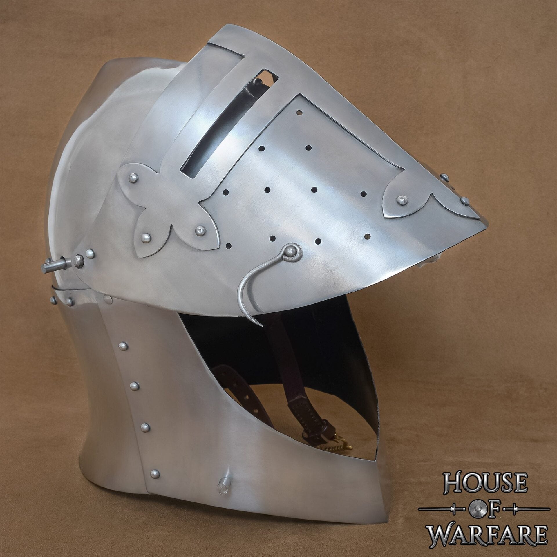 Casco Medieval de Caballero Bascinet del Siglo Xiv Calibre 16 - Imagen 6