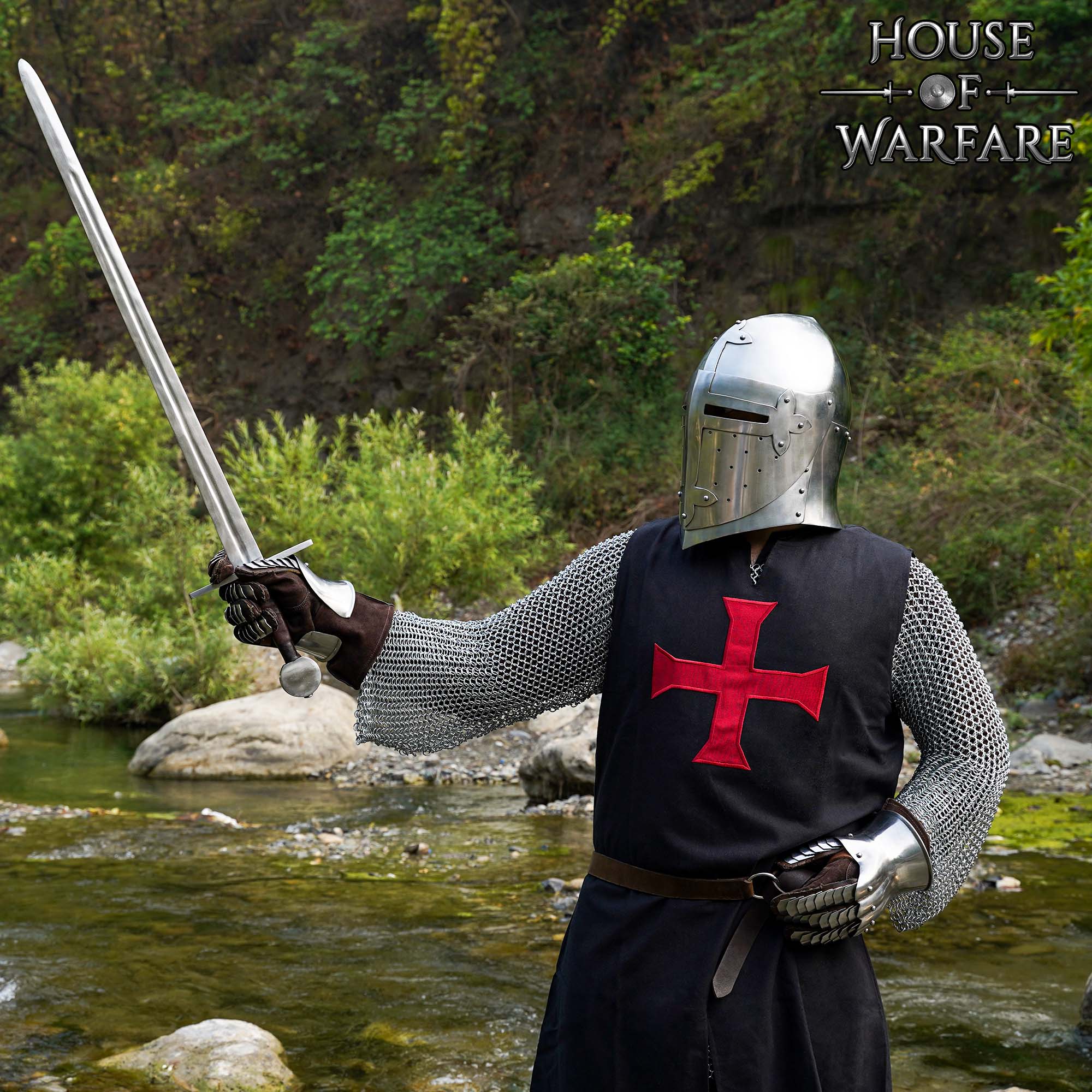 Casco Medieval de Caballero Bascinet del Siglo Xiv Calibre 16 - Imagen 4