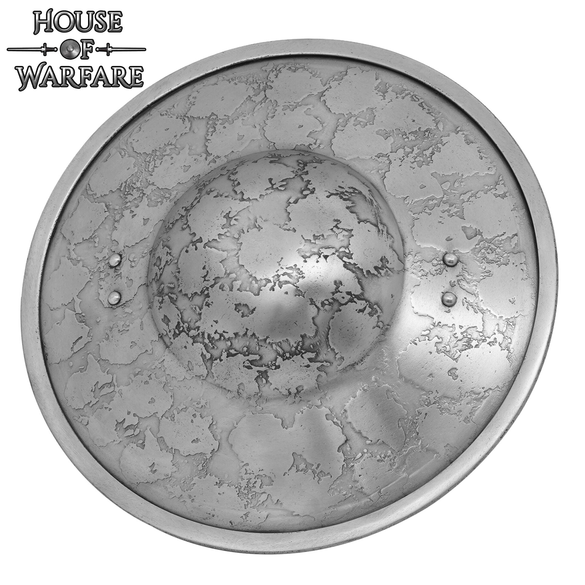 Escudo Hebilla Medieval de Acero con Mango Remachado y Bordes Enrollados Larp & Combat Ready - Imagen 7