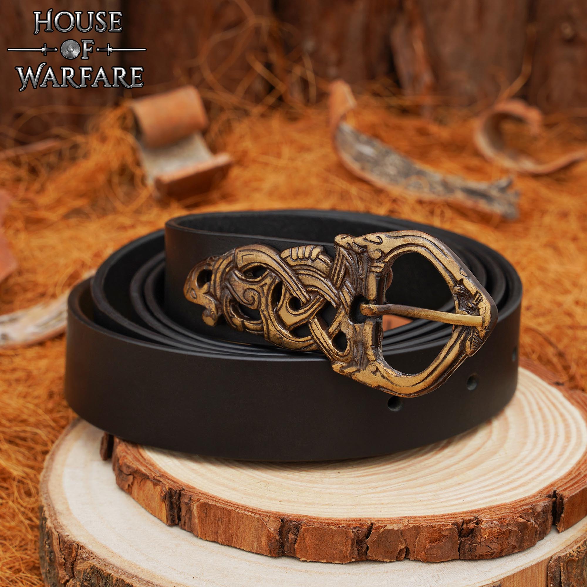 Hebilla de Cinturón Vikinga de Latón con Nudo de Serpiente - Antiguo - Imagen 12