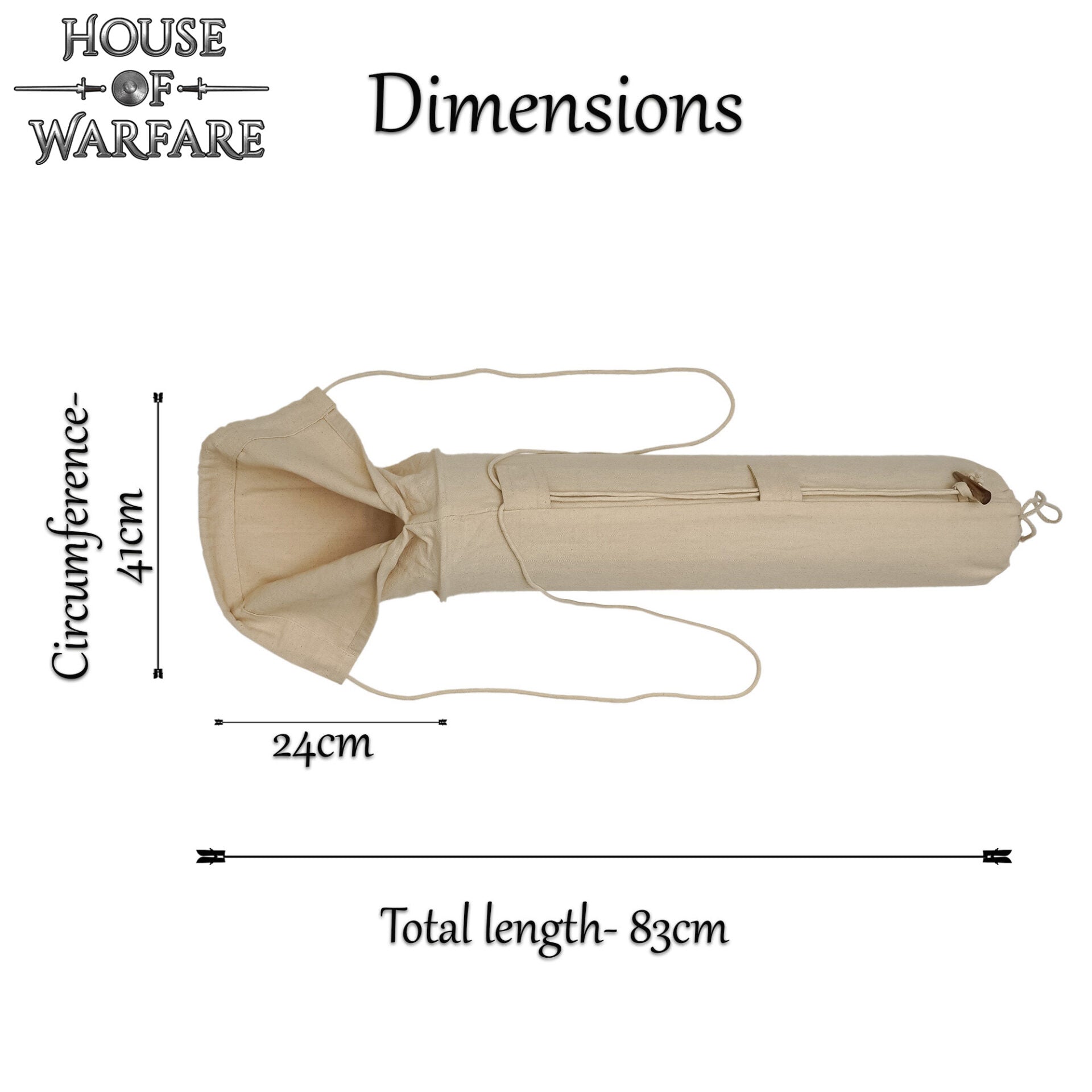 Carcaj Lienzo Campesino Crudo | Porta Flechas Tiro con Arco Histórico - Imagen 11