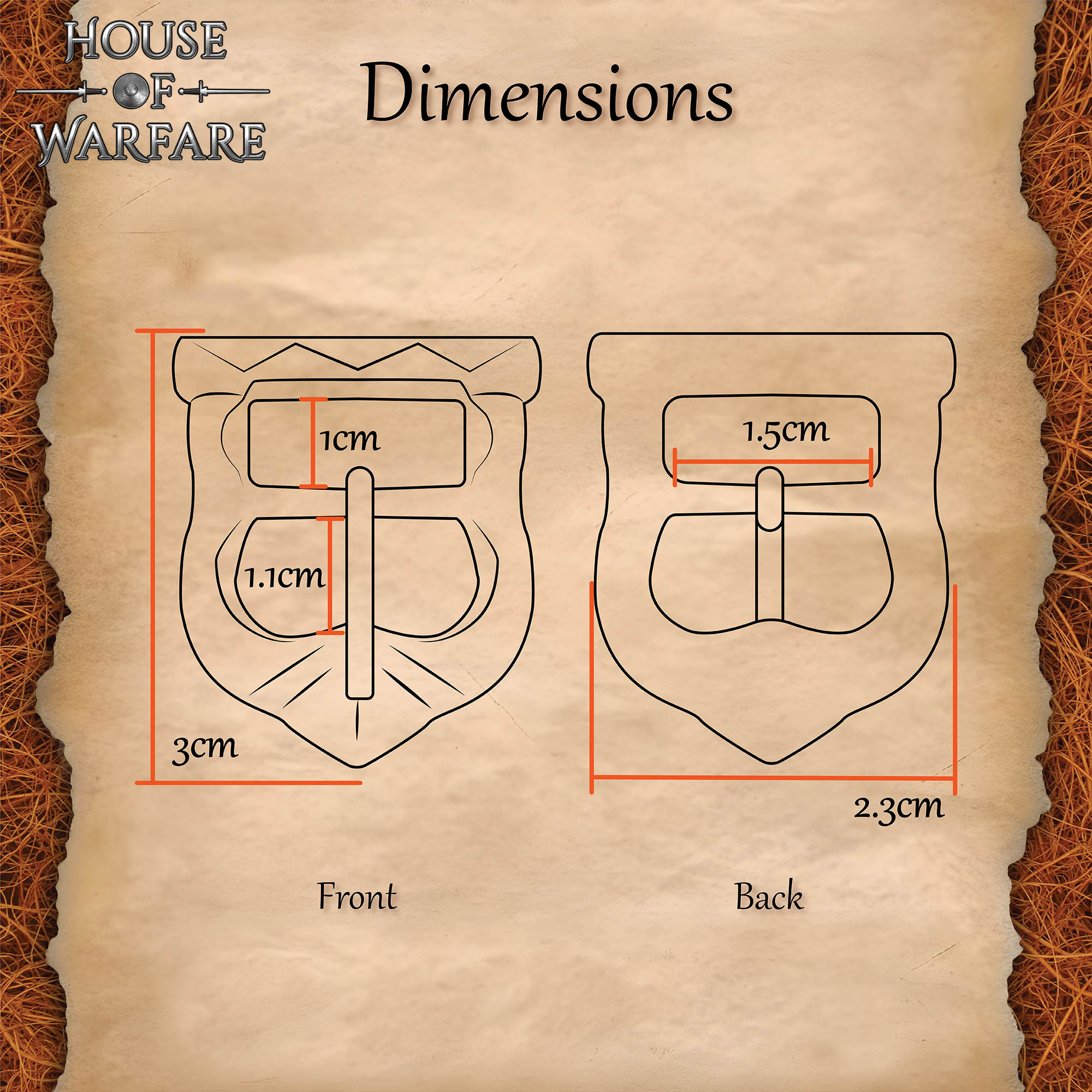 Hebilla Medieval de Latón Macizo para Cinturón - Accesorio Histórico y de Vestuario Vikingo y Normando - Imagen 9