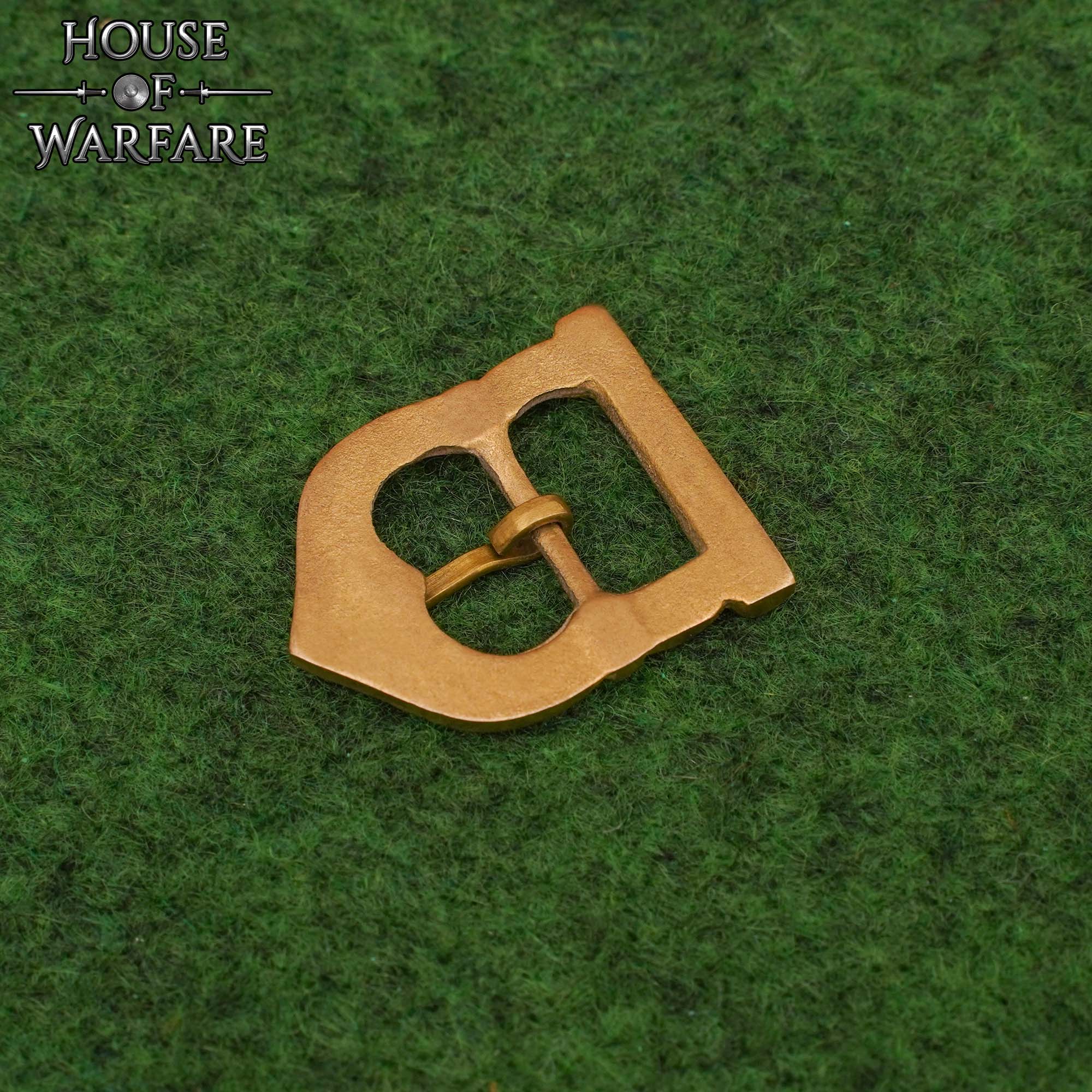 Hebilla Medieval de Latón Macizo para Cinturón - Accesorio Histórico y de Vestuario Vikingo y Normando - Imagen 13