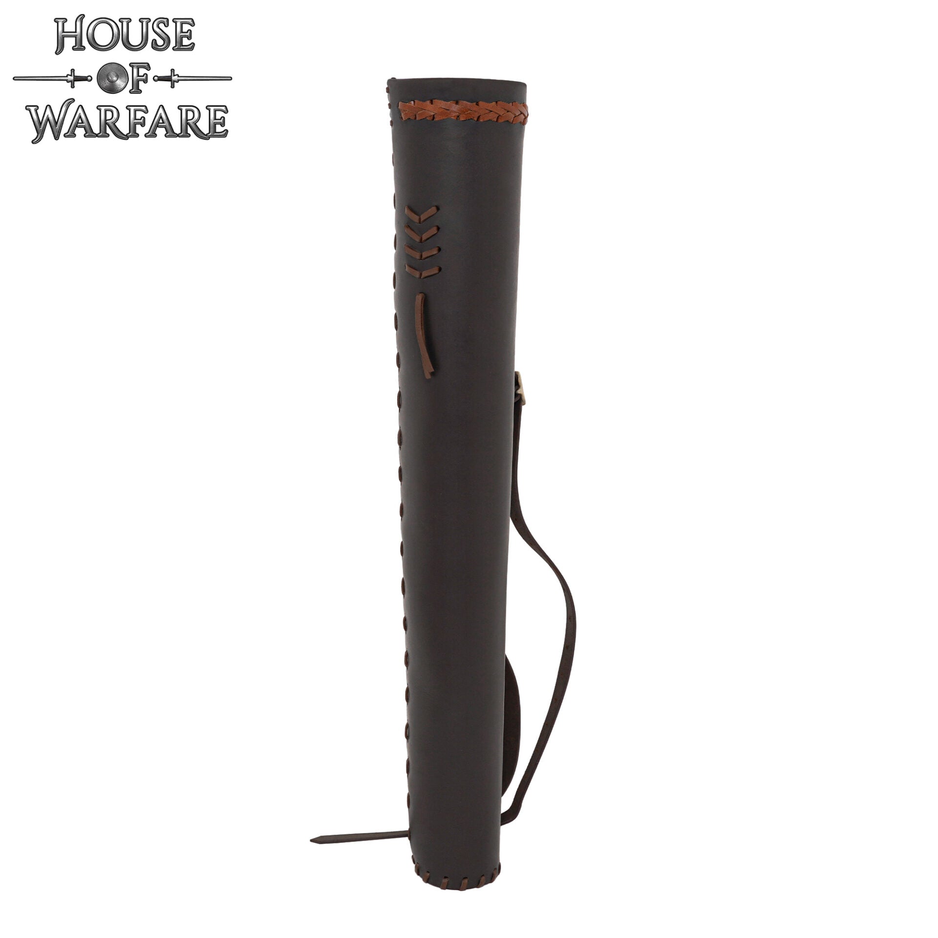 Carcaj Trasero Medieval de Cuero - Equipo de Tiro con Arco Hecho a Mano - Imagen 5