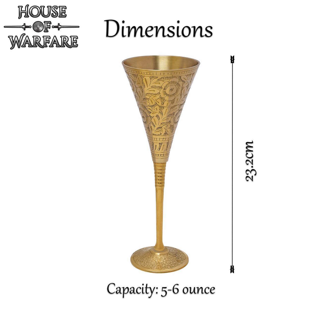 Copa Medieval Cáliz de Latón - Grabado Vintage Drinkware - Imagen 11