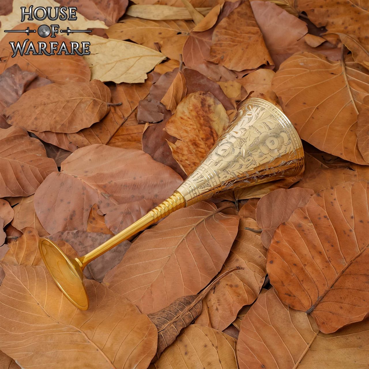 Copa Medieval Cáliz de Latón - Grabado Vintage Drinkware - Imagen 14