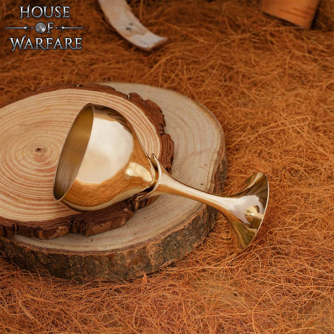 Pequeño Cáliz / Copa Principesca de Latón Macizo - Imagen 6