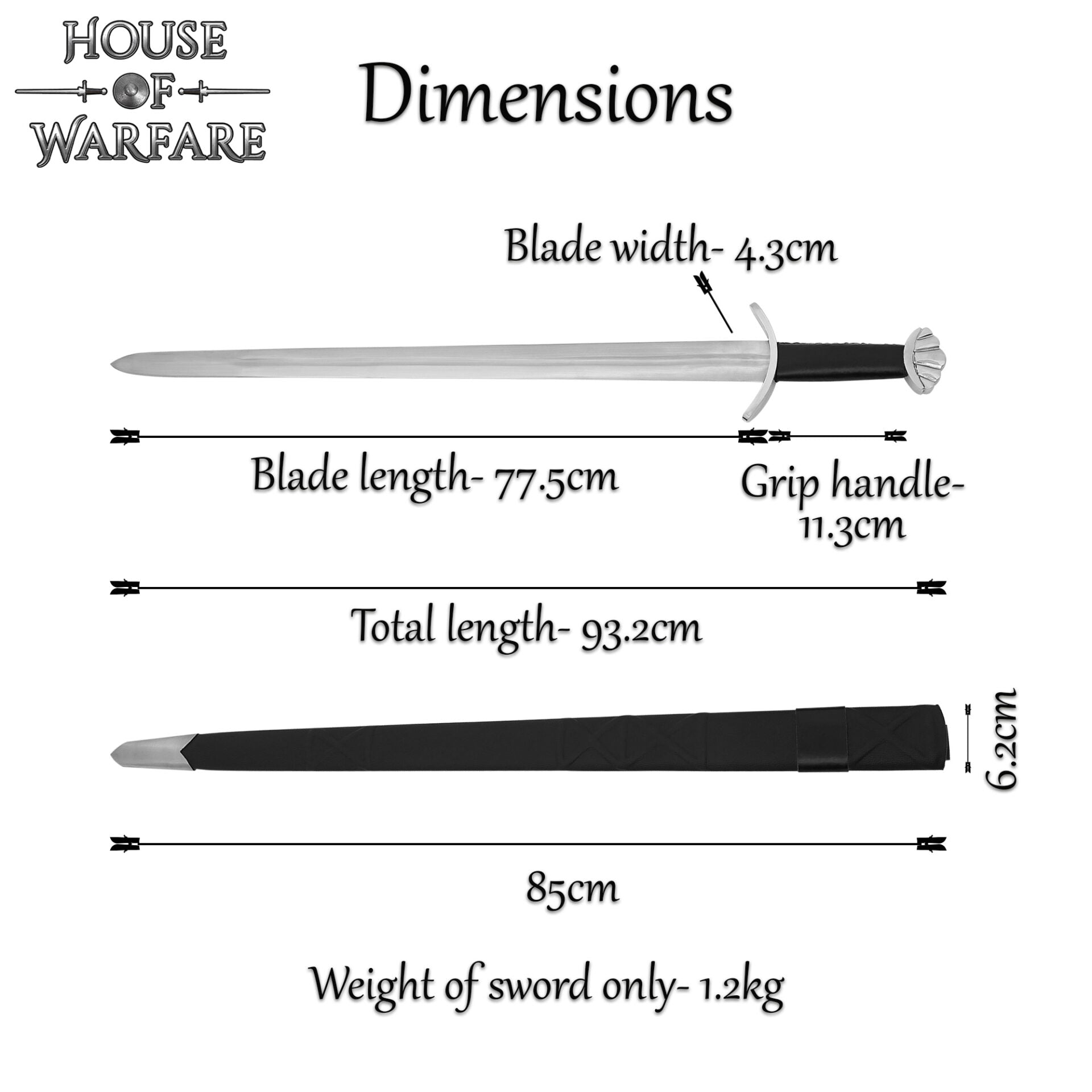 Espada Medieval de Caballero con Vaina - Hoja de Acero Al Carbono Pulida - Imagen 10