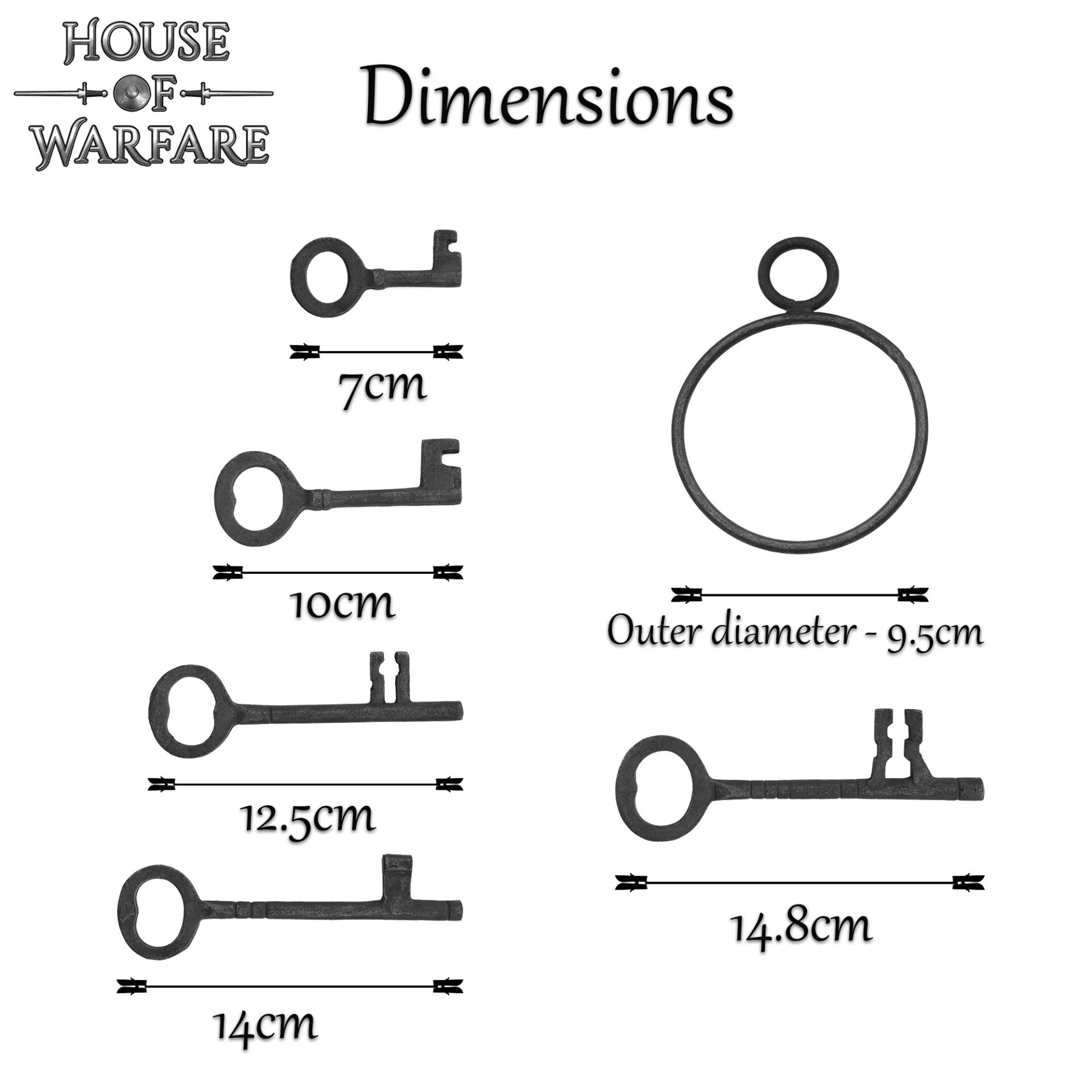 Juego de 15 Llaves de Hierro The Pirate's Dungeon Keys - Imagen 2