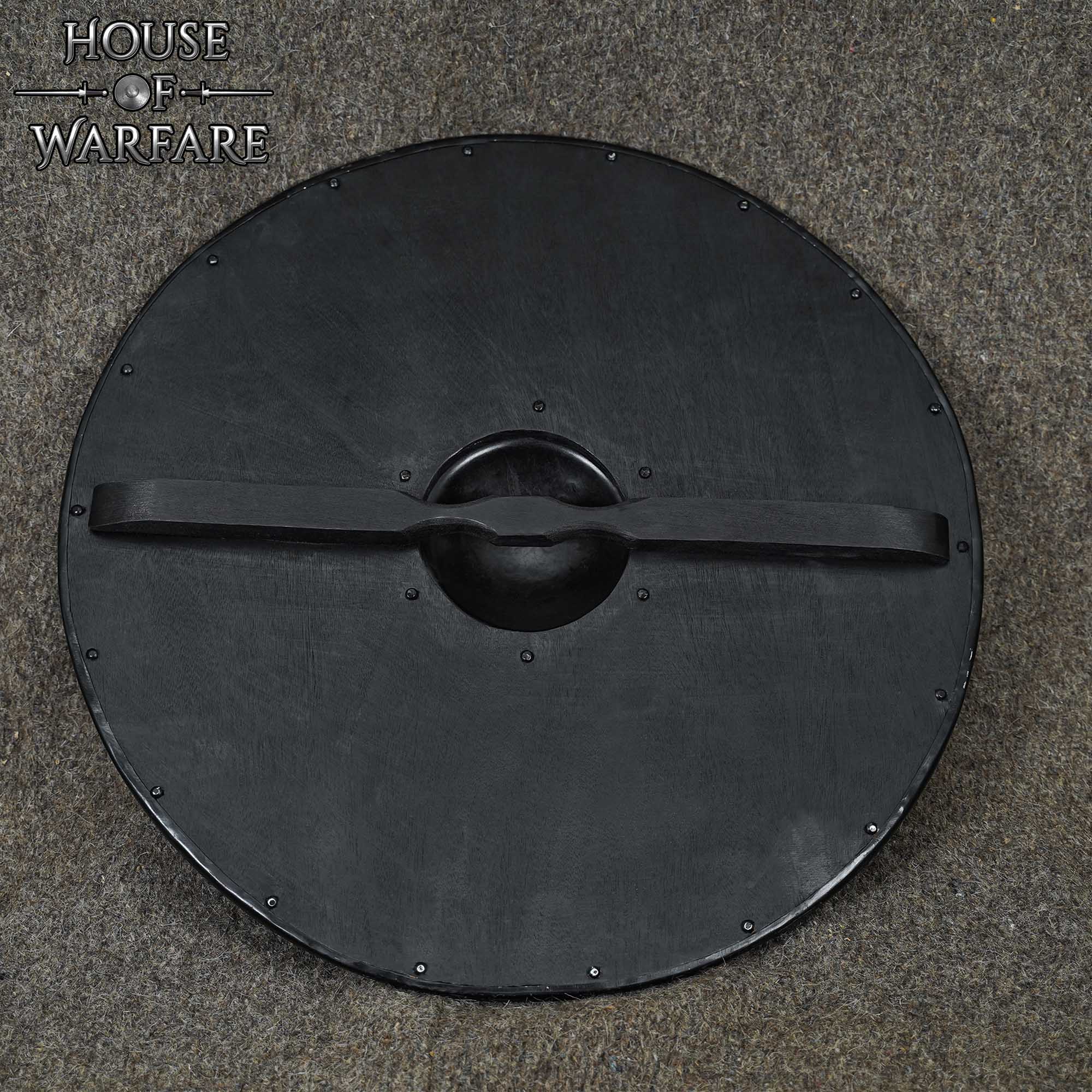 Escudo de Madera Artesanal Fenrir con Jefe de Escudo de Acero de 1,5 Mm - Imagen 5