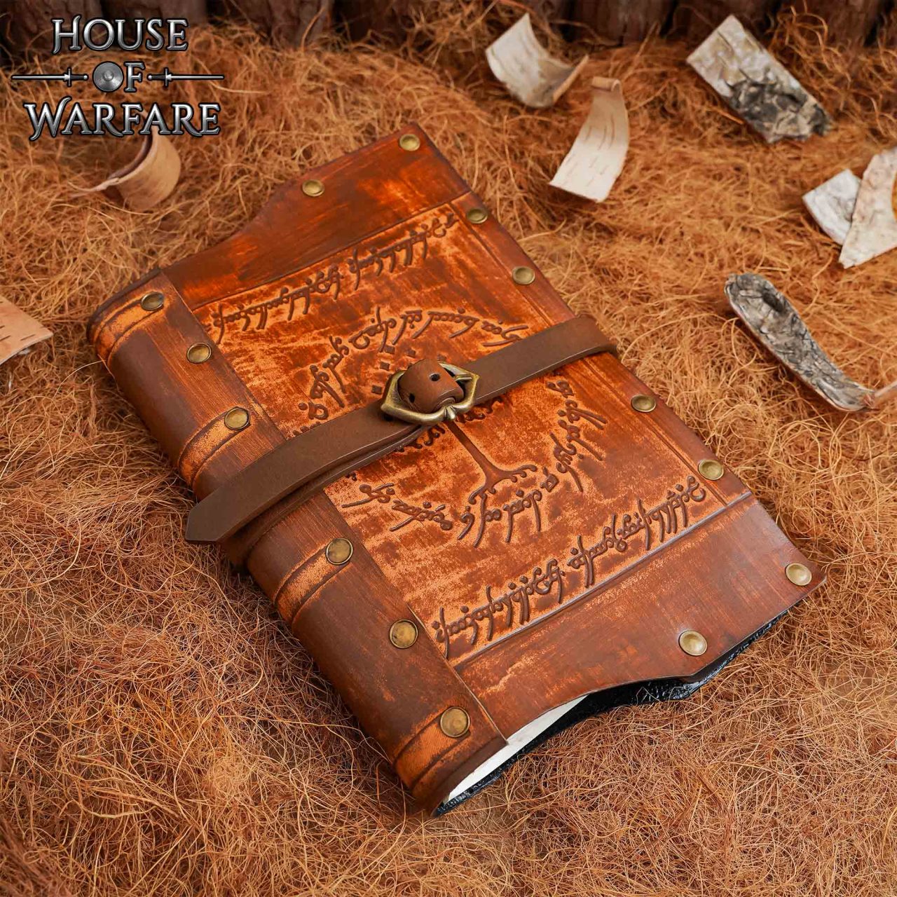 Diario de la Tierra Media Diario de Cuero Auténtico Hecho a Mano - Imagen 5