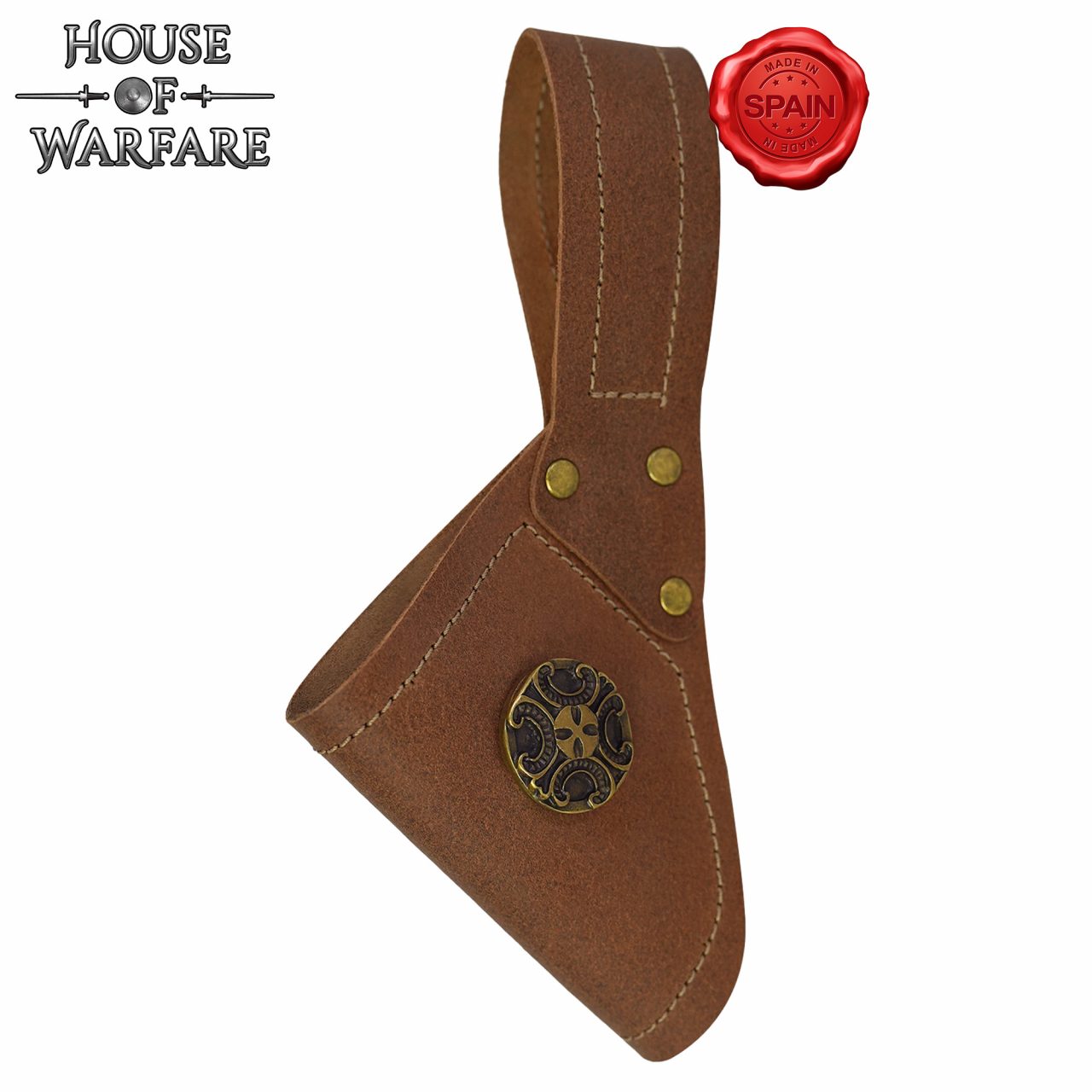 Espada Medieval de Cuero Diseño Rana Cruz Antigua - Imagen 5