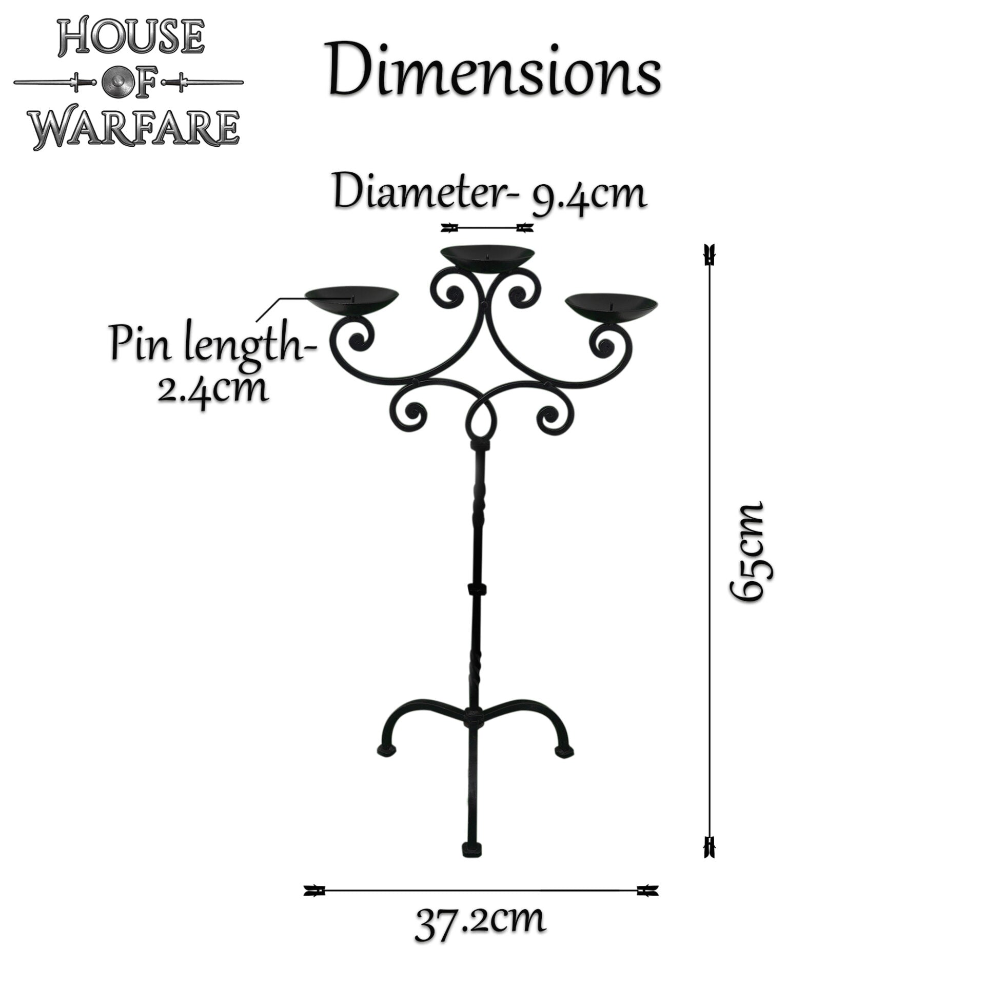 Candelabro Grande Forjado a Mano The Vintage Castle - Imagen 3