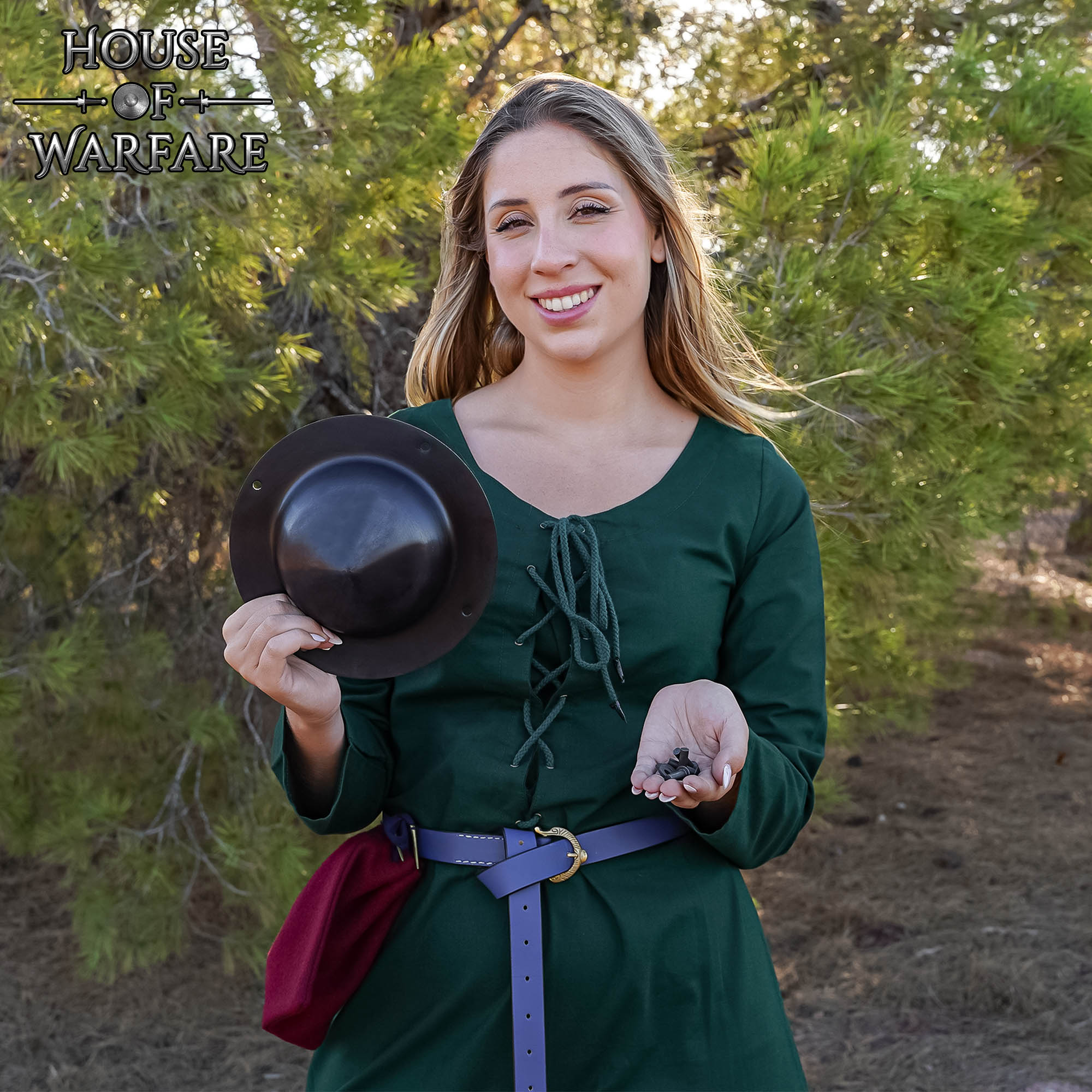 Jefe Escudo Medieval Negro, Acero 1,8 Mm, Listo para la Batalla - Imagen 5