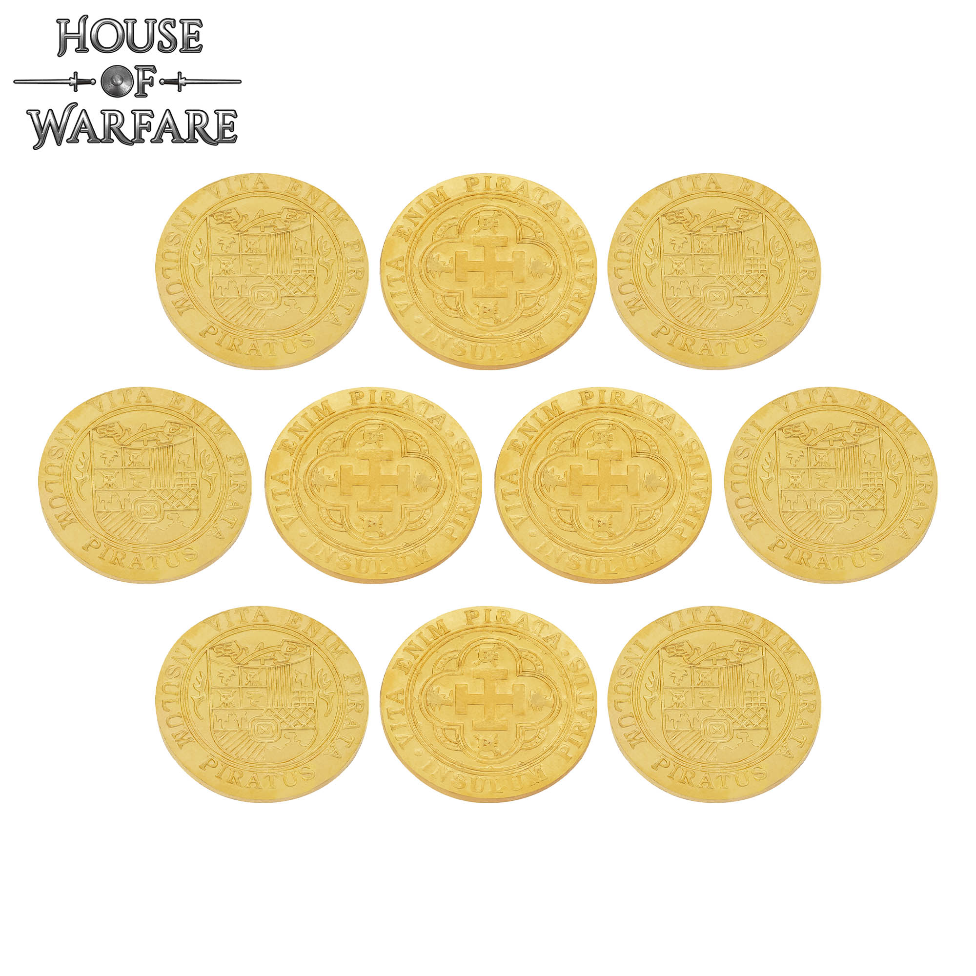 Vita Enim Pirata Insulum Piratus Monedas de Latón Macizo - Imagen 1