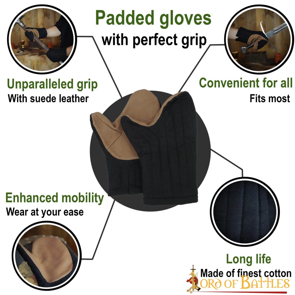 Guantes Mitones Acolchados Hechos a Mano con Lona de Algodón - Imagen 4