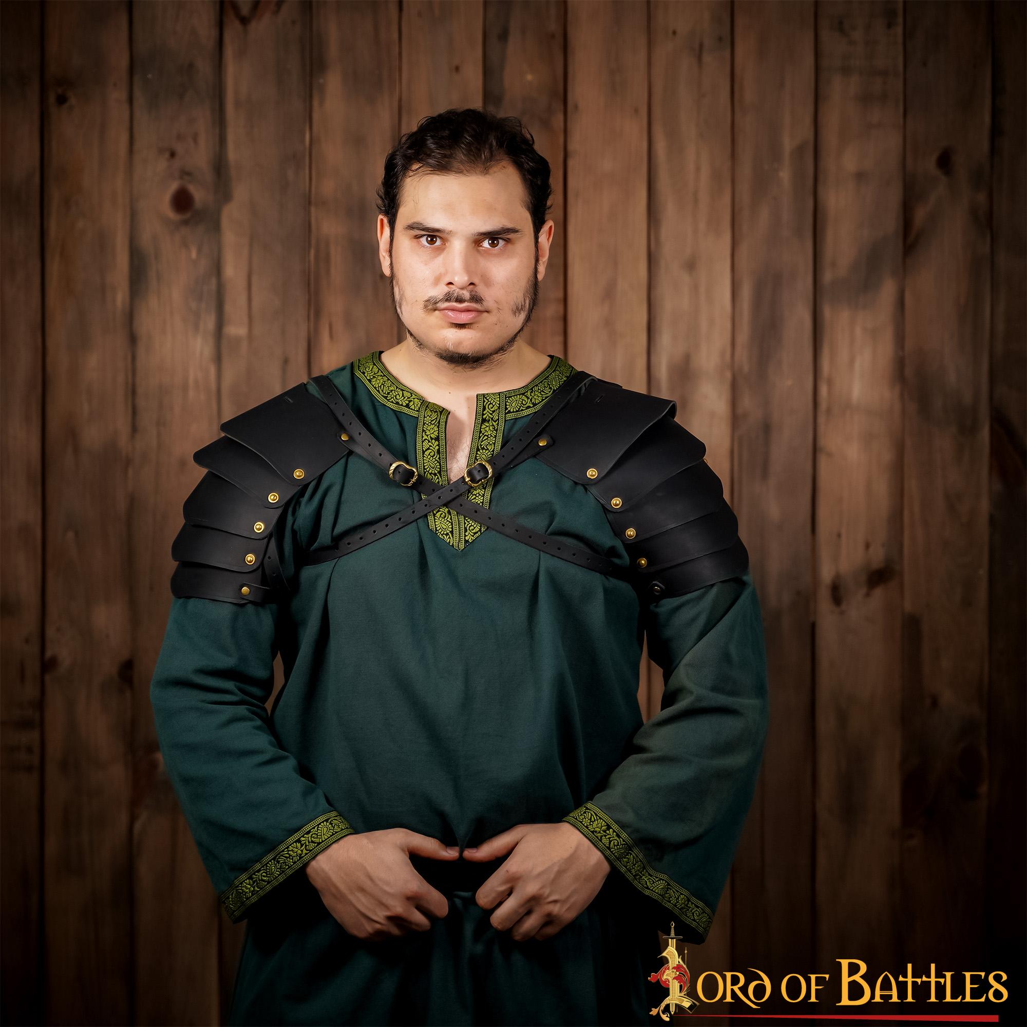 Fantasía Vikingo Pauldrons Cuero con Cinturones de Cuero Ajustables - Imagen 5