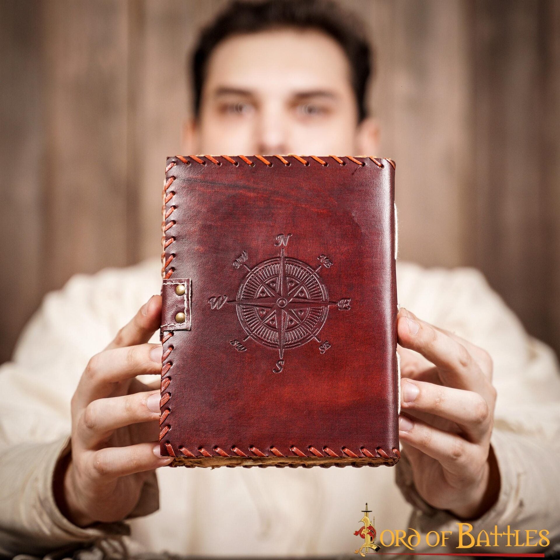 Diario Medieval de Notas de Piel Auténtica Hecho a Mano - Imagen 17