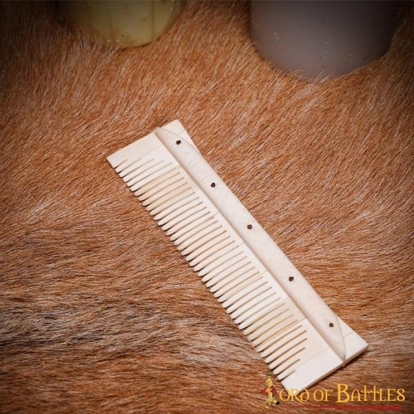 Peine Medieval de Hueso Auténtico Accesorio Artesanal de Hueso Auténtico - Imagen 1