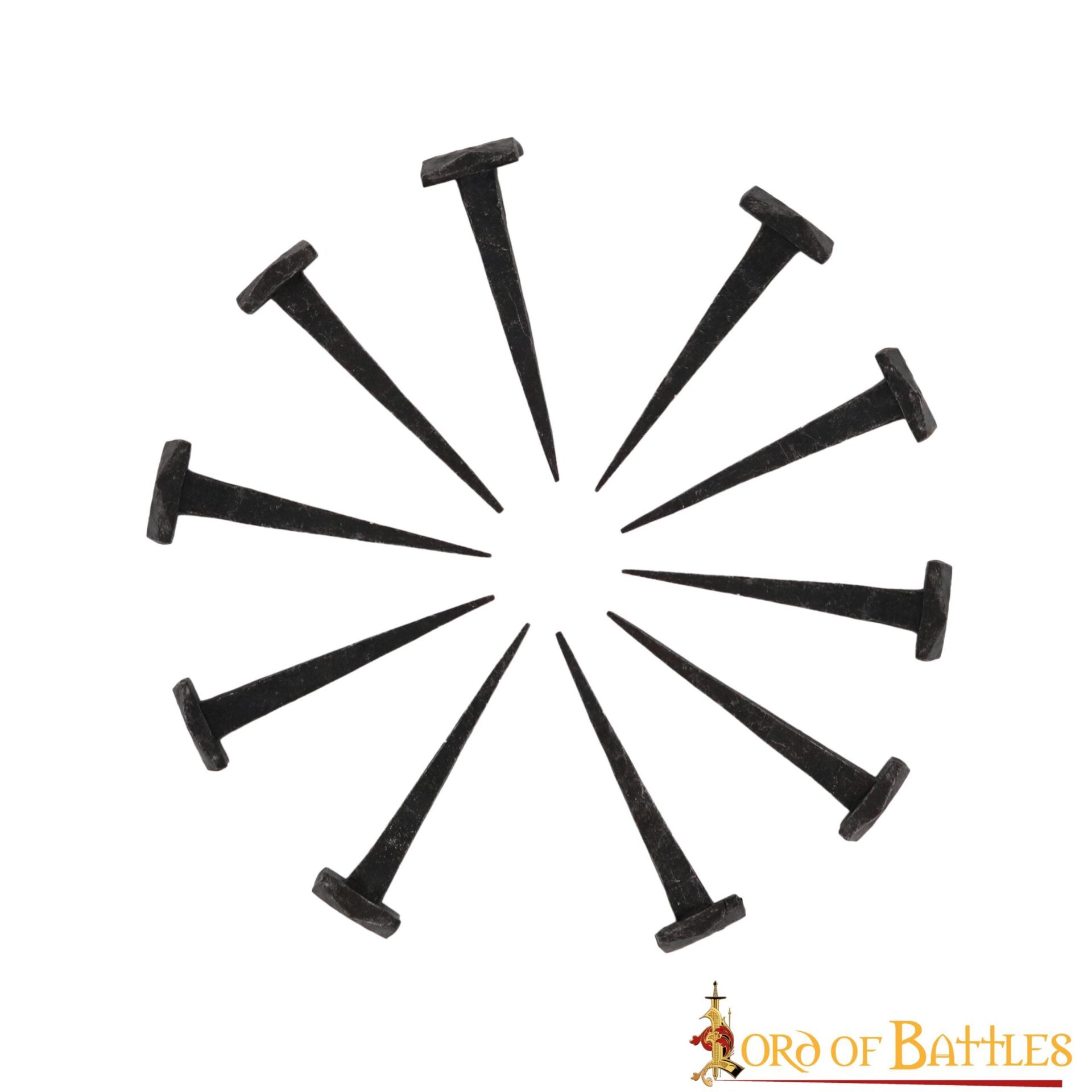 Clavos de Hierro Forjados a Mano, Juego de 10 Accesorios Rústicos con Acabado de Herrería Totalmente Funcionales - Imagen 10