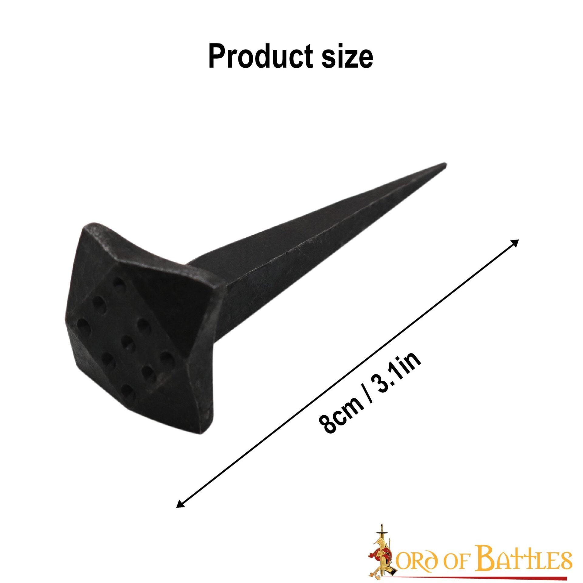 Clavos de Hierro Forjados a Mano, Juego de 10 Accesorios Rústicos con Acabado de Herrería Totalmente Funcionales - Imagen 11