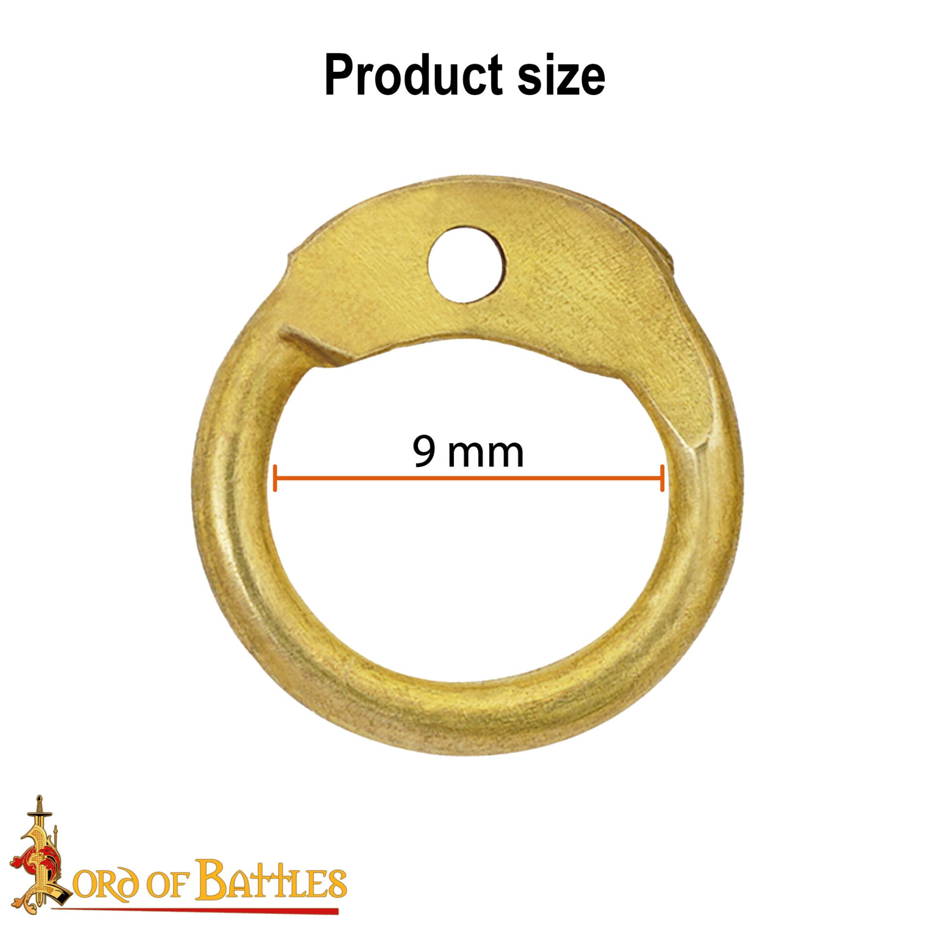 Anillos Redondos de Latón - Anillo Redondo de Remaches de Cúpula de 9 Mm - Calibre 18, Acabado de Latón - 1kgs - Ideal para Bricolaje y Reparaciones de Cota de Malla - Imagen 3