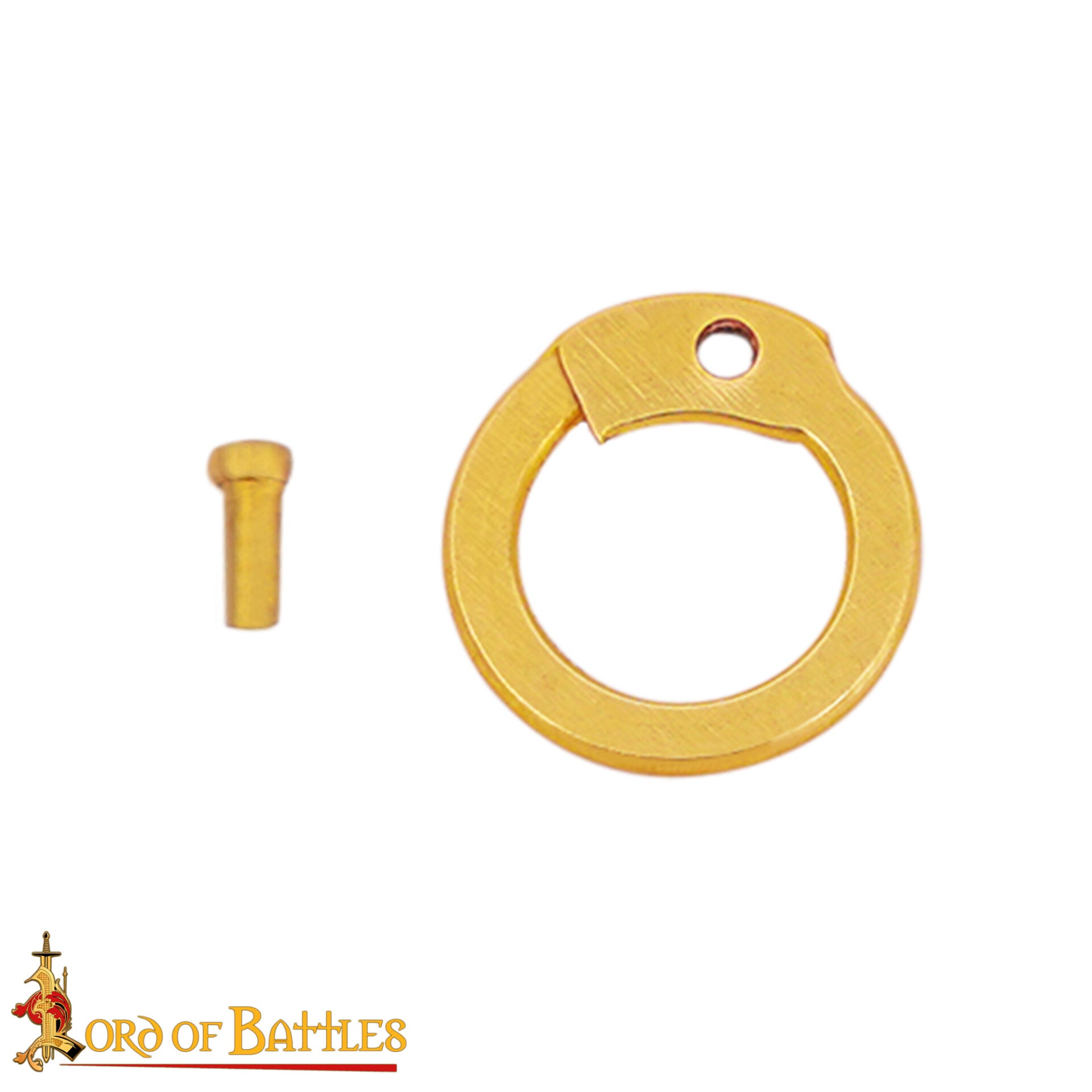 Anillas Planas de Latón - Anillas Planas con Remaches en Forma de Cúpula de 6 Mm - Calibre 18, Acabado en Latón - 1kgs - Ideal para Bricolaje y Reparaciones de Cota de Malla - Imagen 3