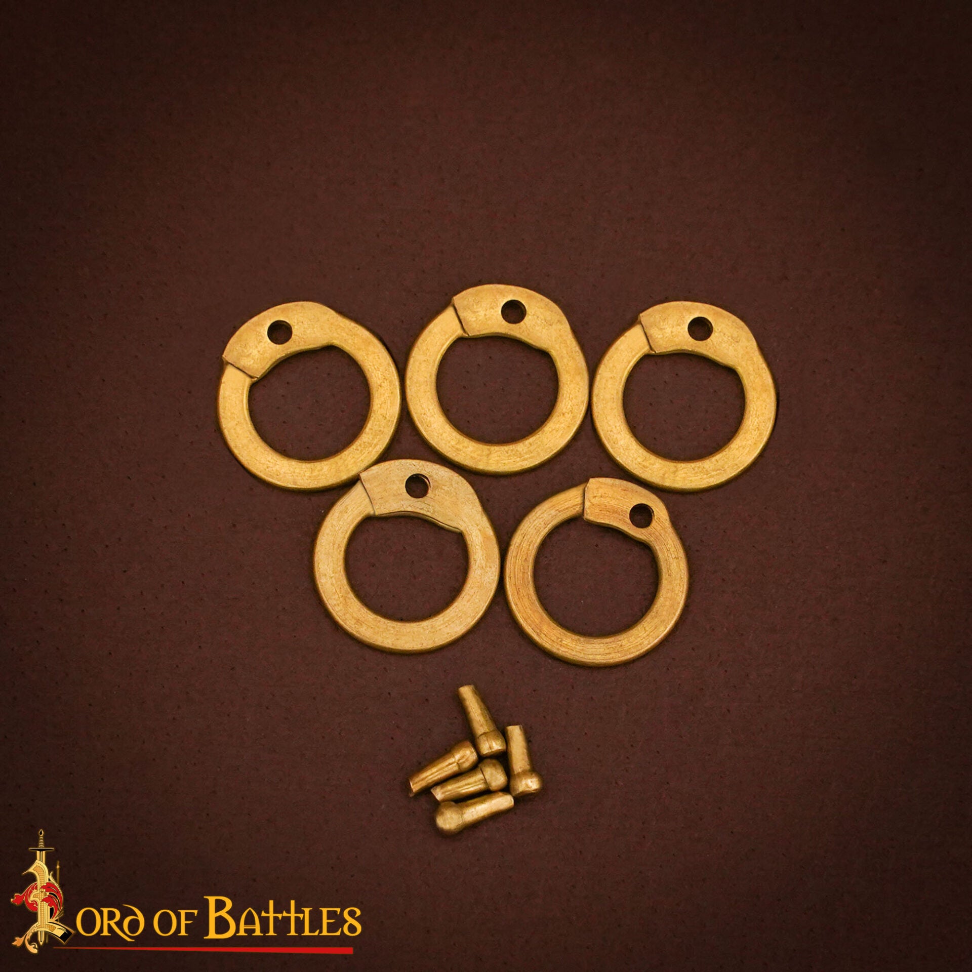 Anillas Planas de Latón - Anillas Planas con Remaches en Forma de Cúpula de 6 Mm - Calibre 18, Acabado en Latón - 1kgs - Ideal para Bricolaje y Reparaciones de Cota de Malla - Imagen 5