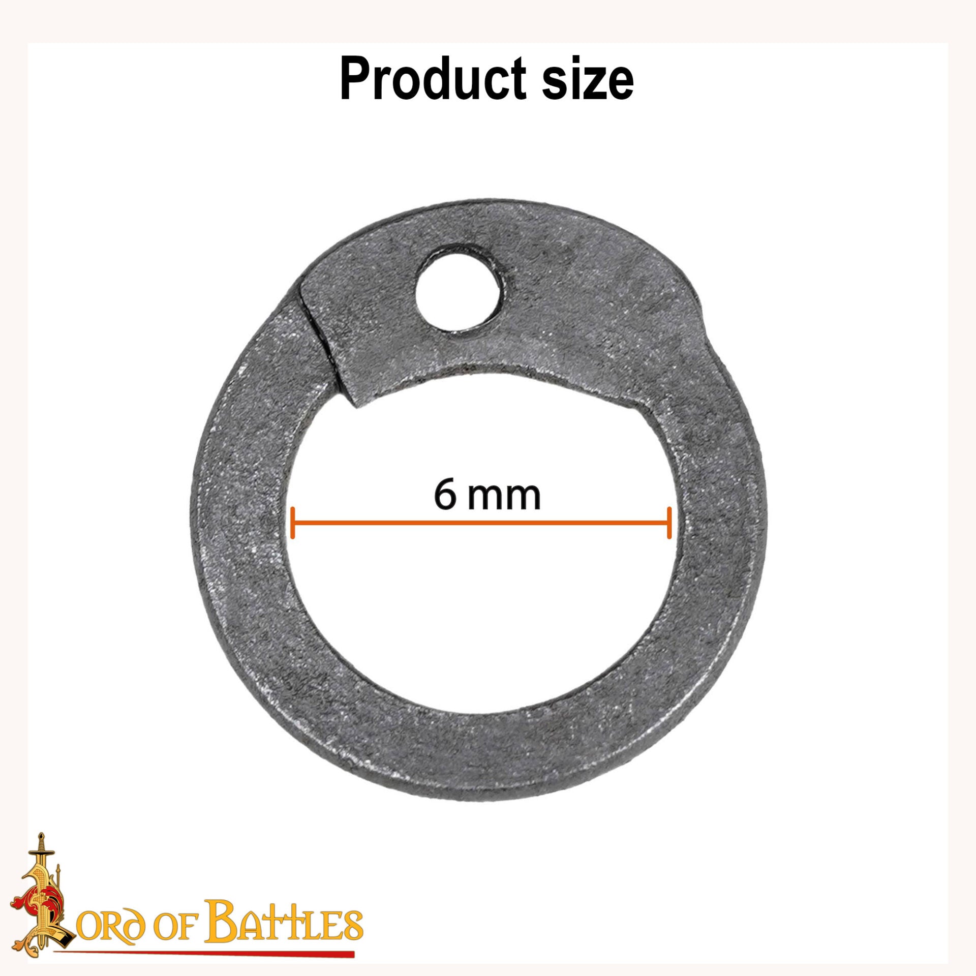 Anillas Planas de Acero - Anillas Planas con Remaches en Forma de Cúpula de 6 Mm - Calibre 18, Acabado Natural - 1kgs - Ideal para Bricolaje y Reparaciones de Cota de Malla - Imagen 3