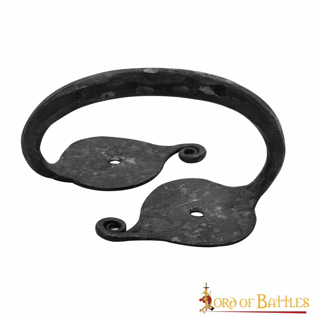 Asa de Cofre de Hierro Forjado a Mano - Acabado Rústico Negro Petróleo - Asa de Cofre de Estilo Medieval - Imagen 14