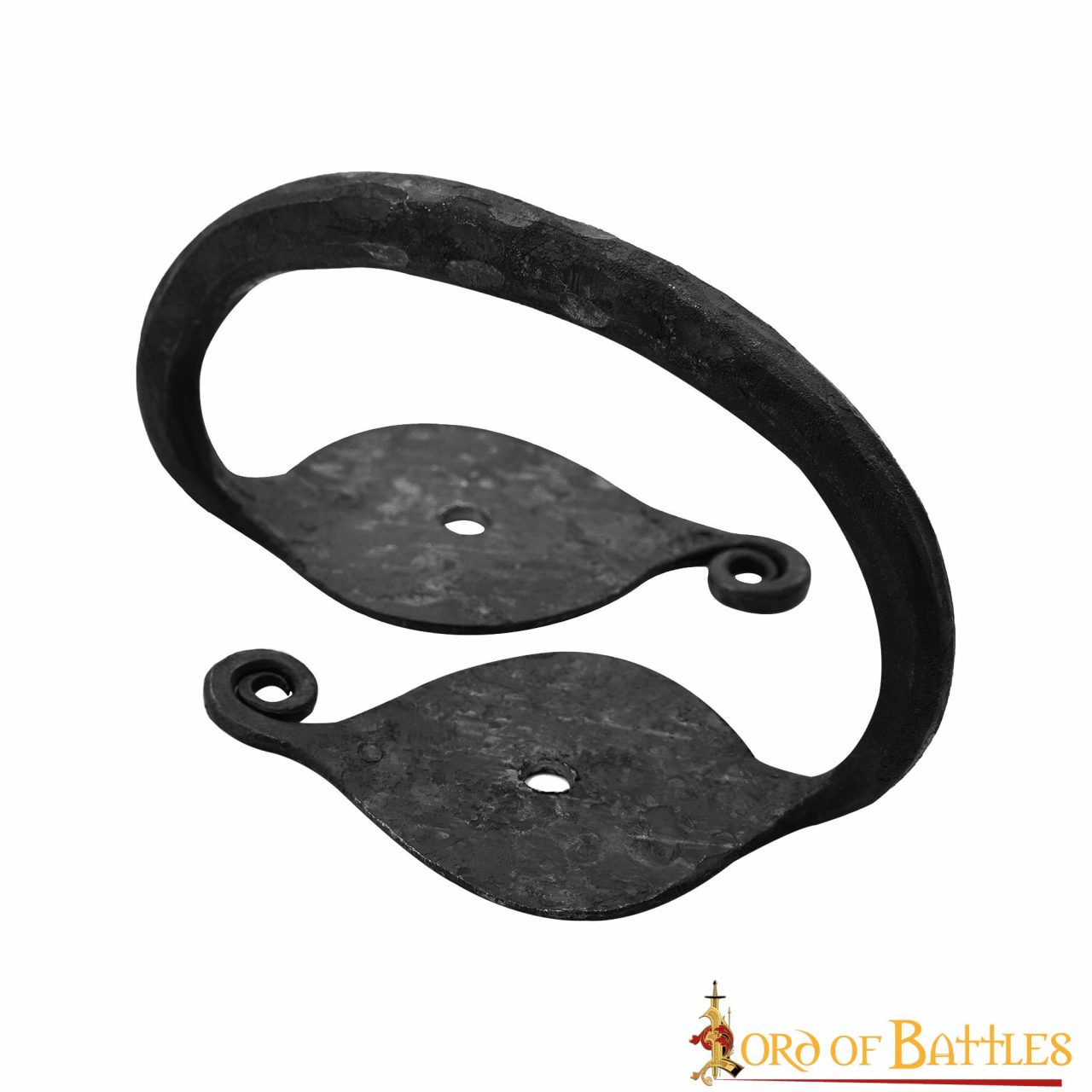 Asa de Cofre de Hierro Forjado a Mano - Acabado Rústico Negro Petróleo - Asa de Cofre de Estilo Medieval - Imagen 8