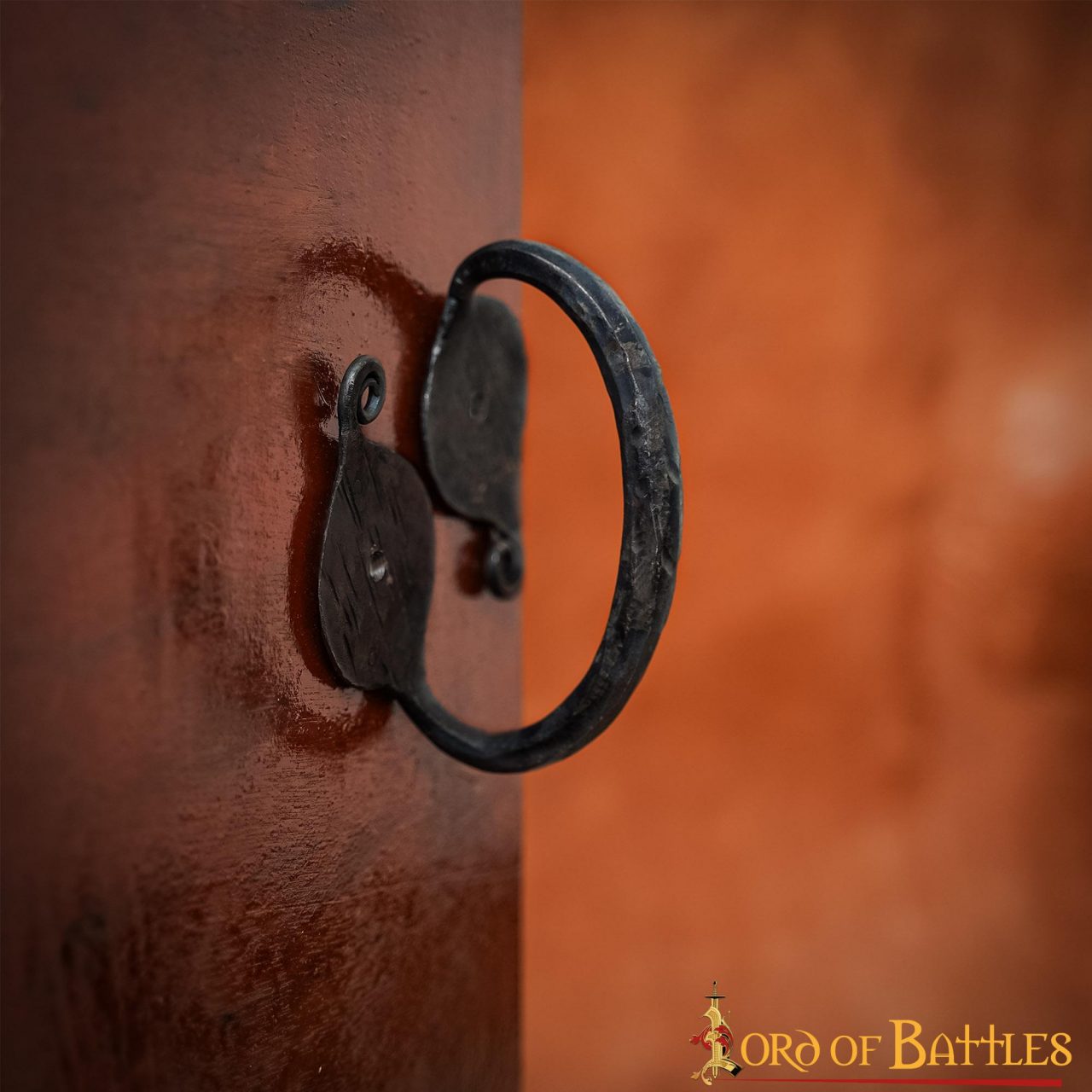 Asa de Cofre de Hierro Forjado a Mano - Acabado Rústico Negro Petróleo - Asa de Cofre de Estilo Medieval - Imagen 11