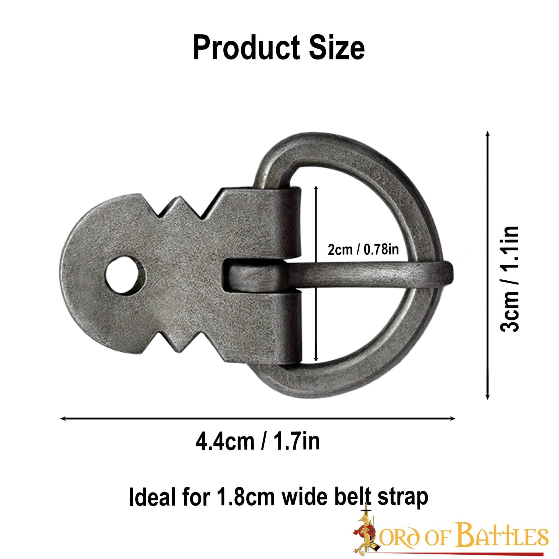 Juego de Hebillas para Armadura de Placas Medieval - Hierro Ennegrecido Forjado a Mano (juego de 5) - Imagen 10