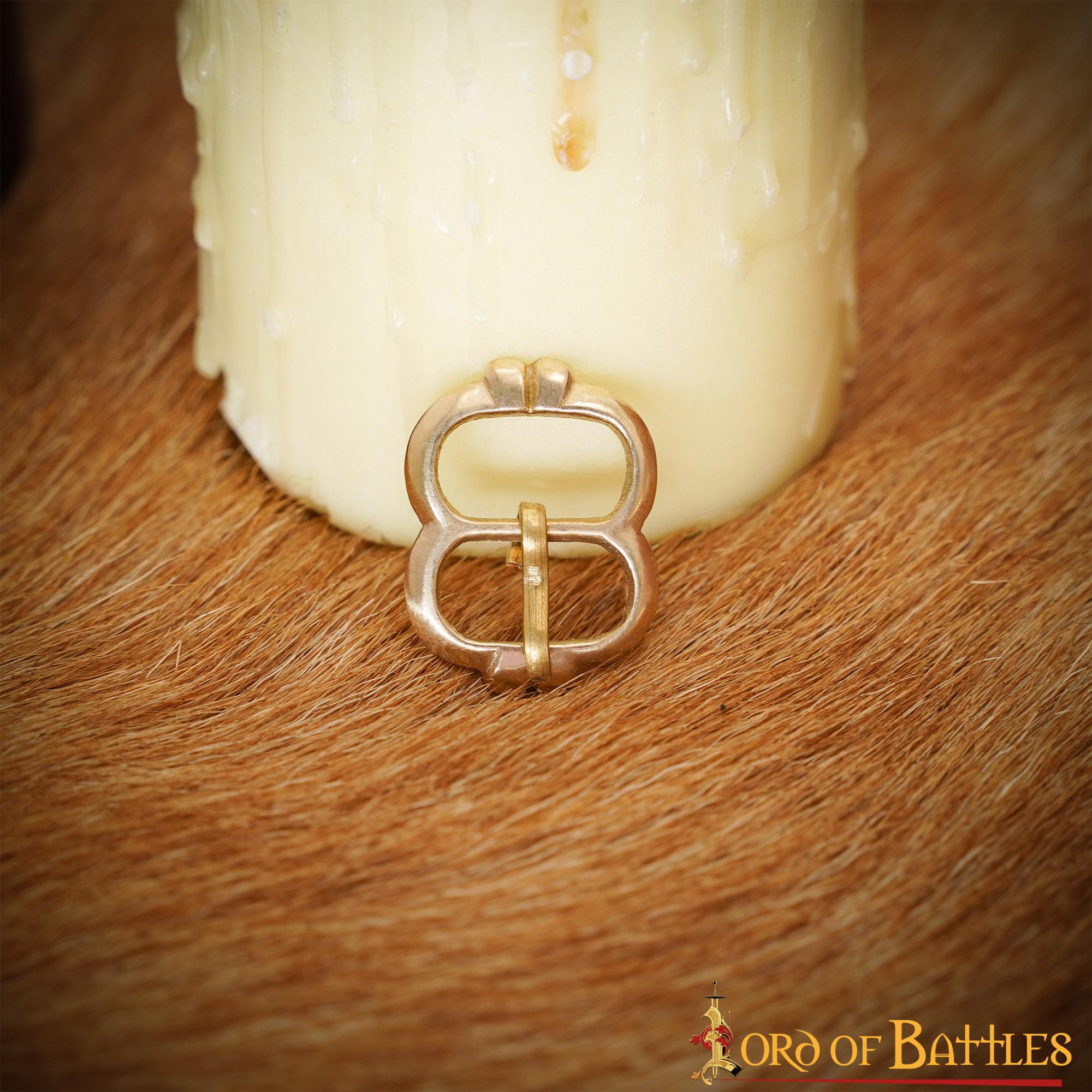 Juego de 5 Hebillas Medievales de Latón para Cinturón - Pequeños Cierres de Correa Decorativos para Ropa Histórica y Marroquinería - Imagen 13