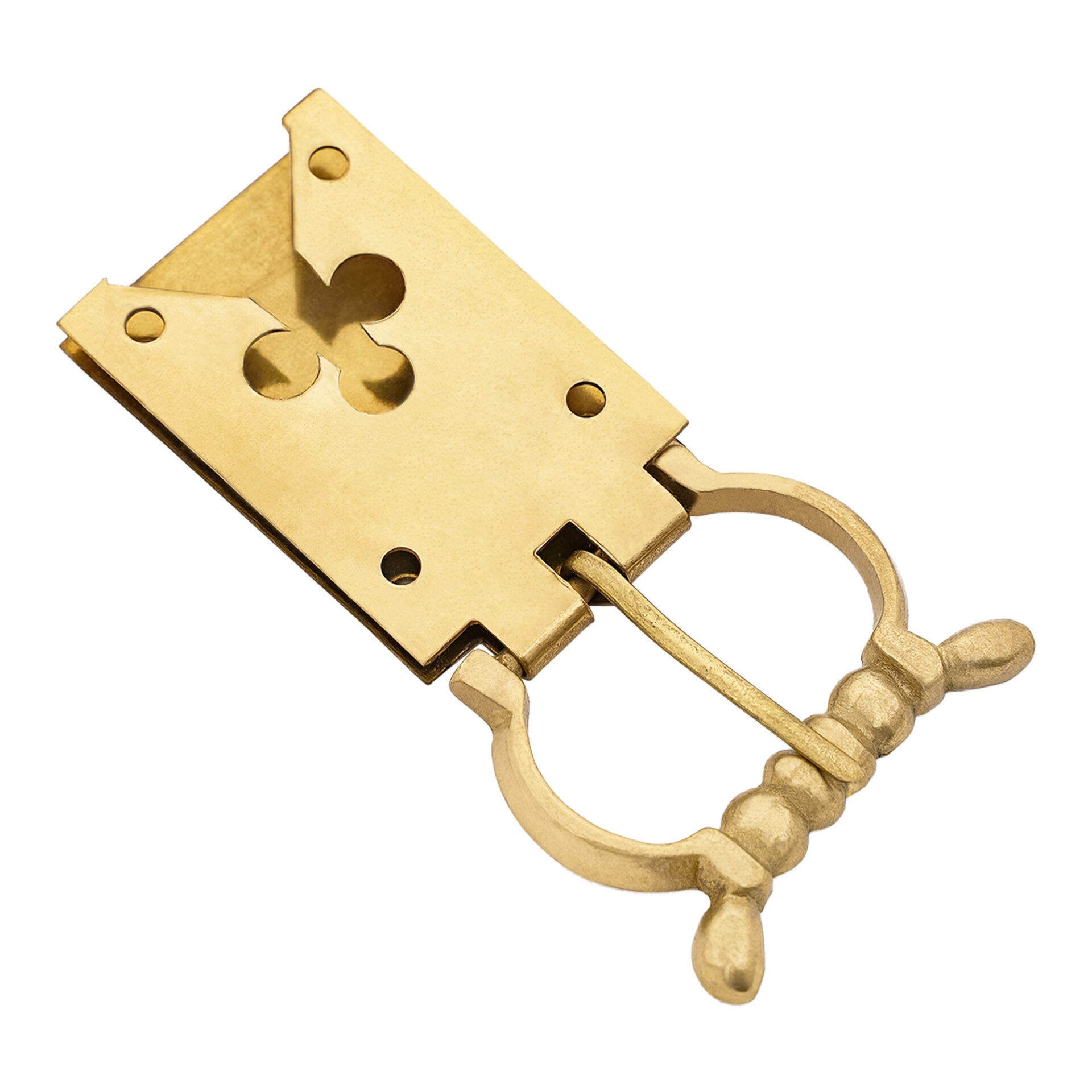 Hebilla de Cinturón de Latón Medieval - Motivo Trébol para Larp y Disfraces Históricos - Imagen 9