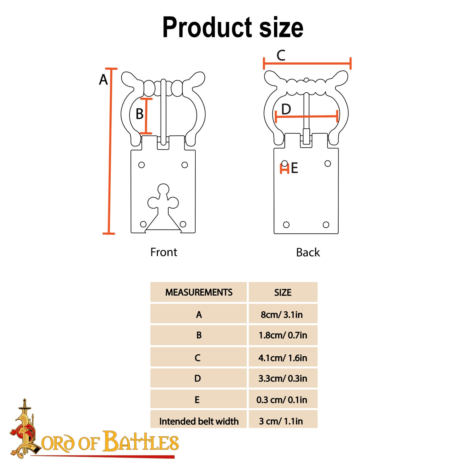 Hebilla de Cinturón de Latón Medieval - Motivo Trébol para Larp y Disfraces Históricos - Imagen 14