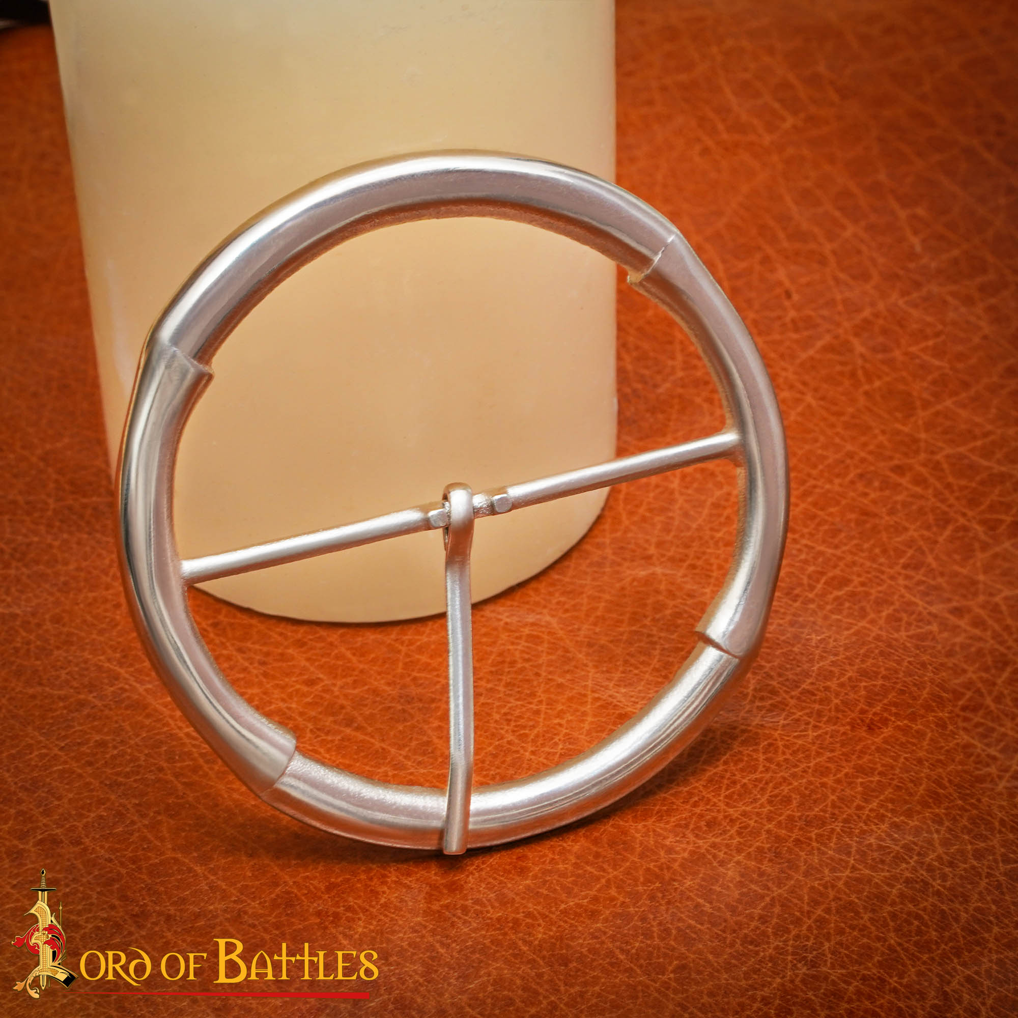 Hebilla Medieval Redonda de Acero 3,25 Pulgadas - Imagen 5