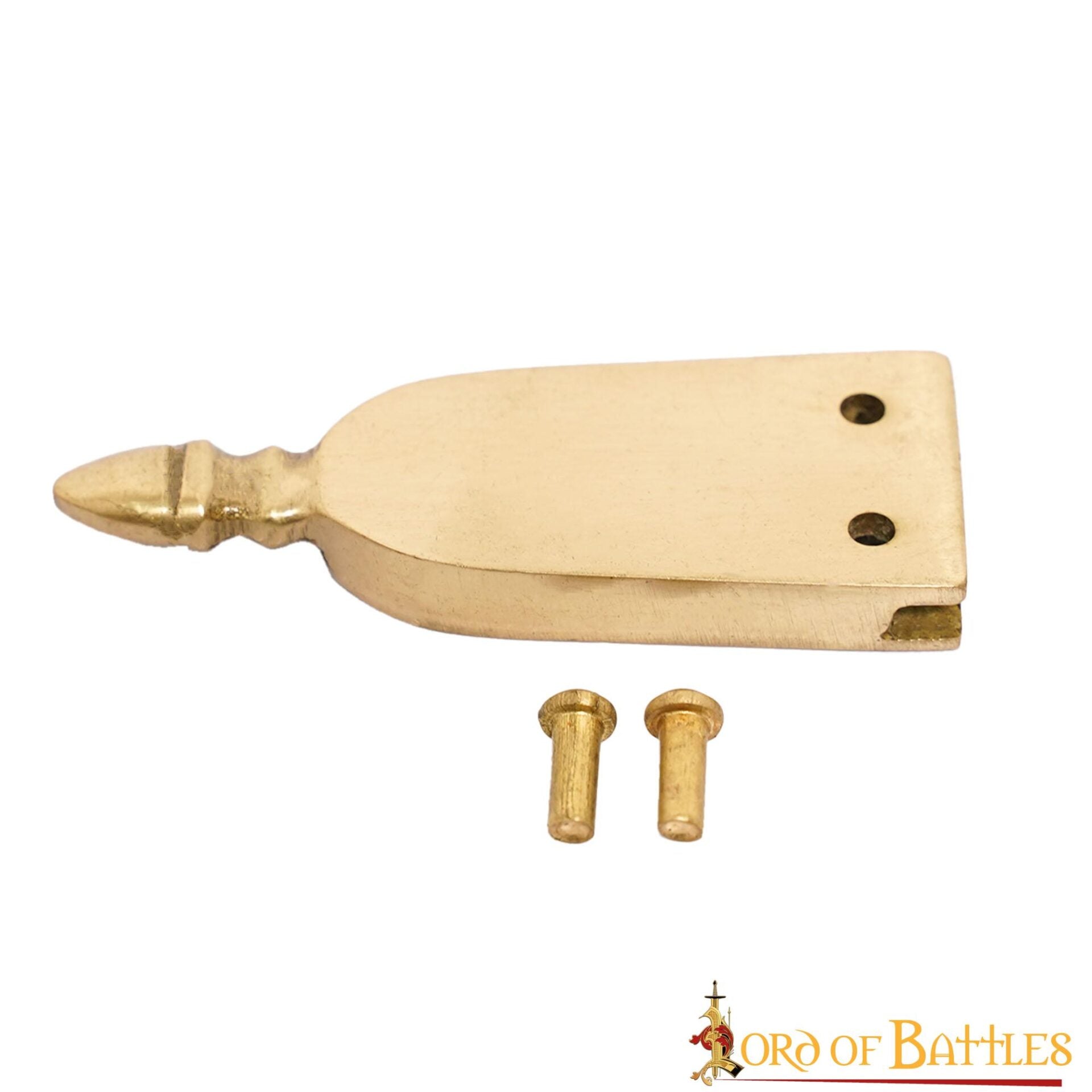 Chape Medieval de Latón para Cinturón - Terminal de Cinturón con Remaches para Cinturones de Cuero - Imagen 7